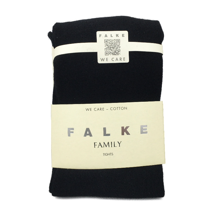 FALKE】ファルケ ファミリーコットン混タイツ ブラック 36-38(36-38