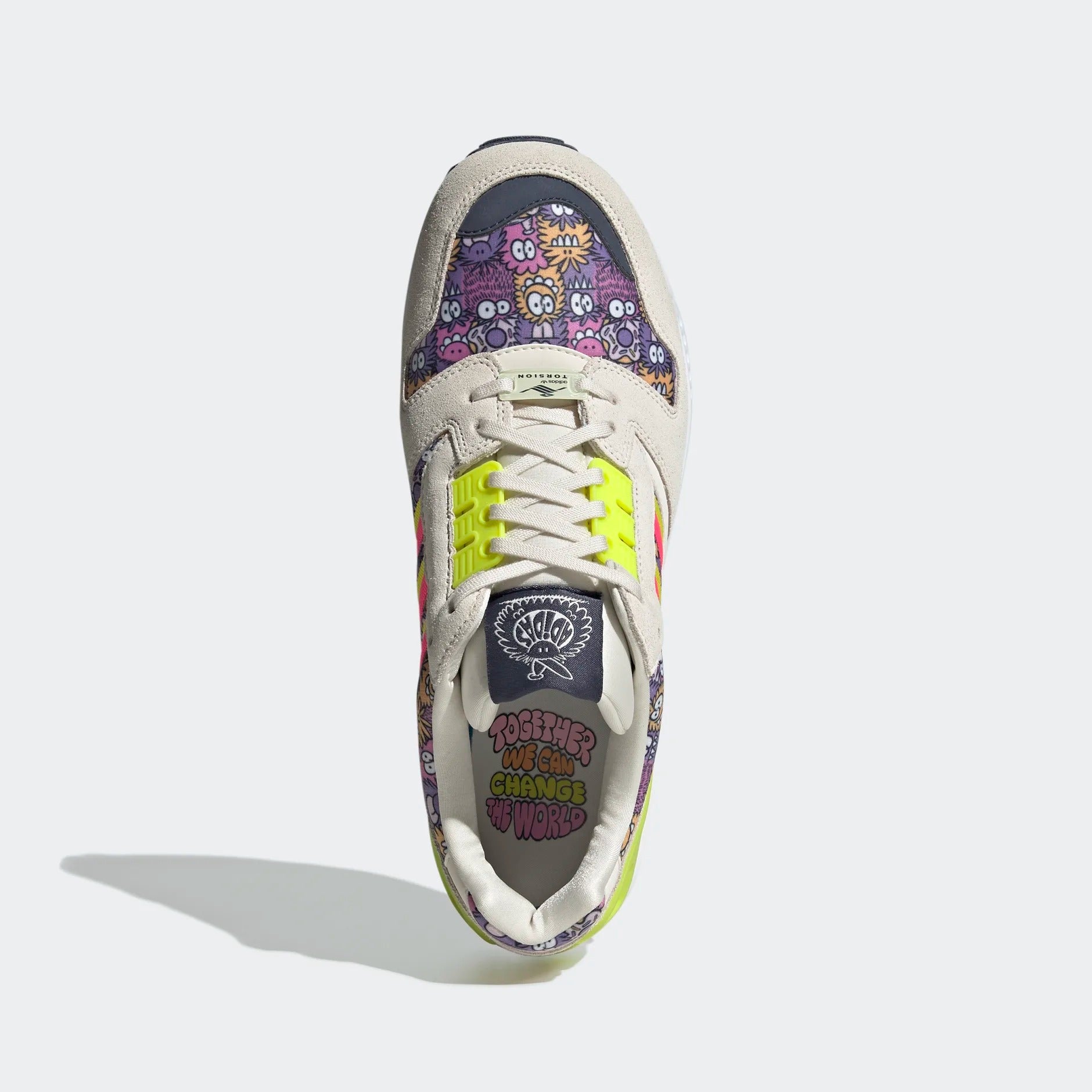 Adidas Men's ZX 8000 Low Shoes, Chalk White/Solar Pink/Team Semi