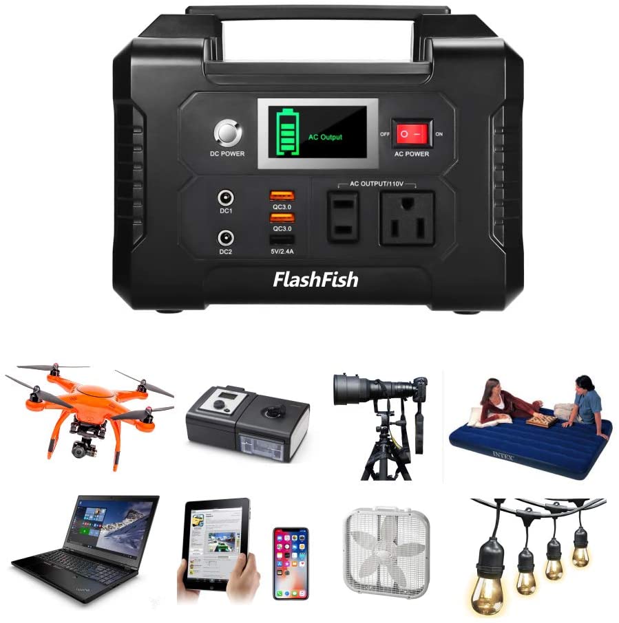 Flashfish 200W Portable Power Station 40800mah Solar