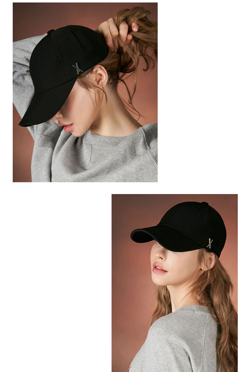 Bazaar VARZAR Silver stud over fit ball cap black hat 639 640 641 cap