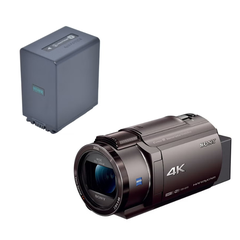 レンタル] ソニー 4Kビデオカメラ FDR-AX45A ブラウン + 大容量予備