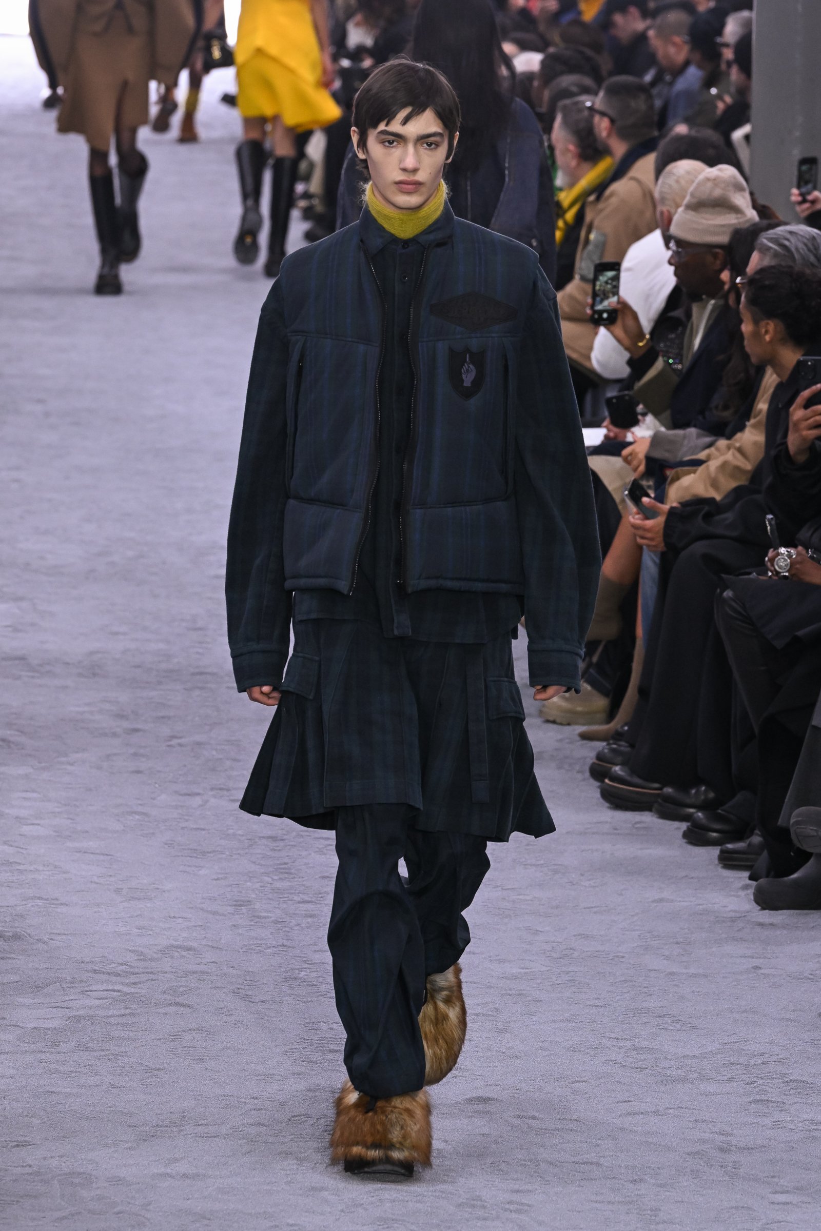 sacai サカイ ペムラムライダースジャケット ランウェイ着用品 sacai