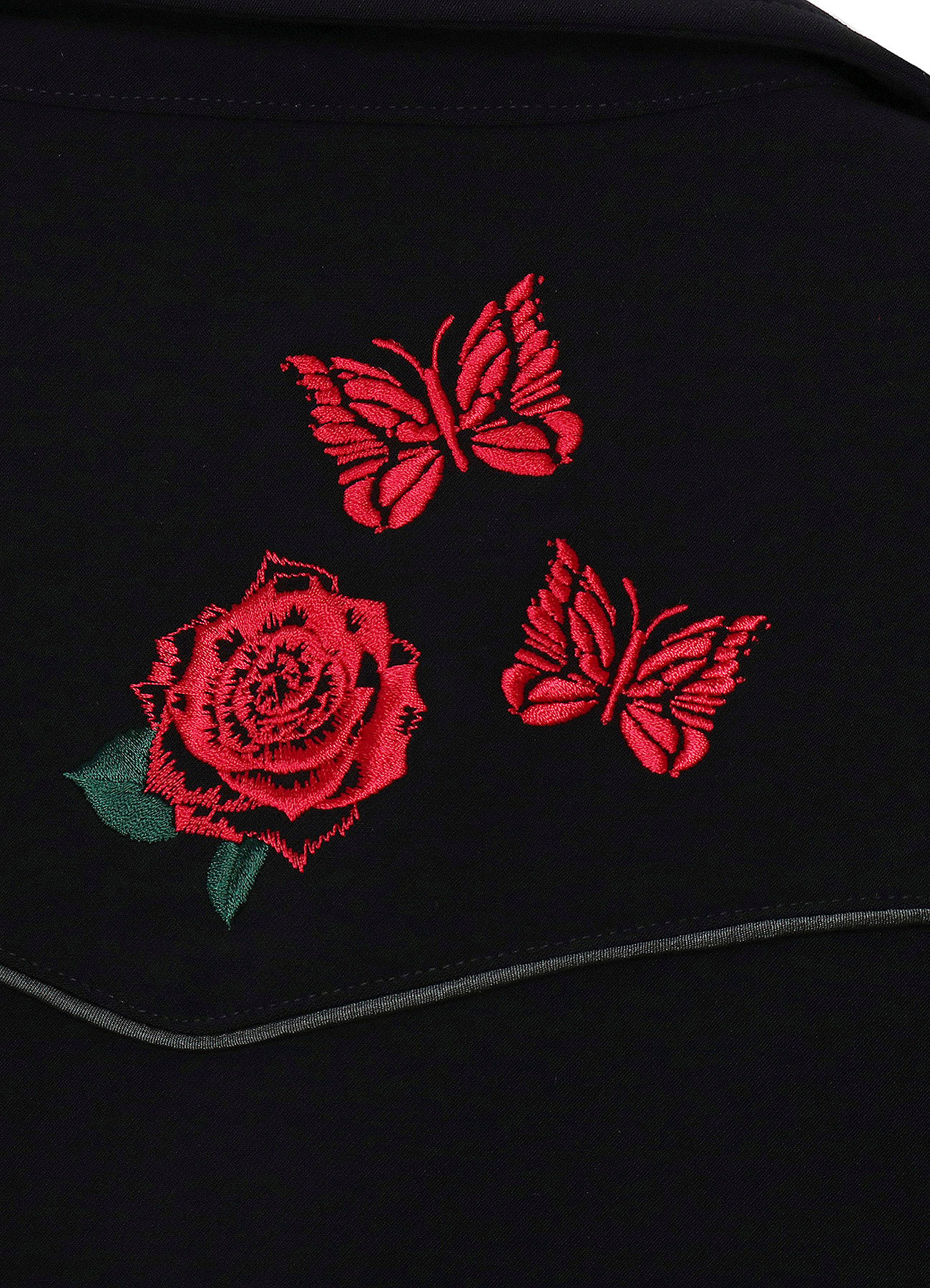 ワイルドサイド ヨウジヤマモト × ニードルズ新作 蝶と薔薇の刺繍を