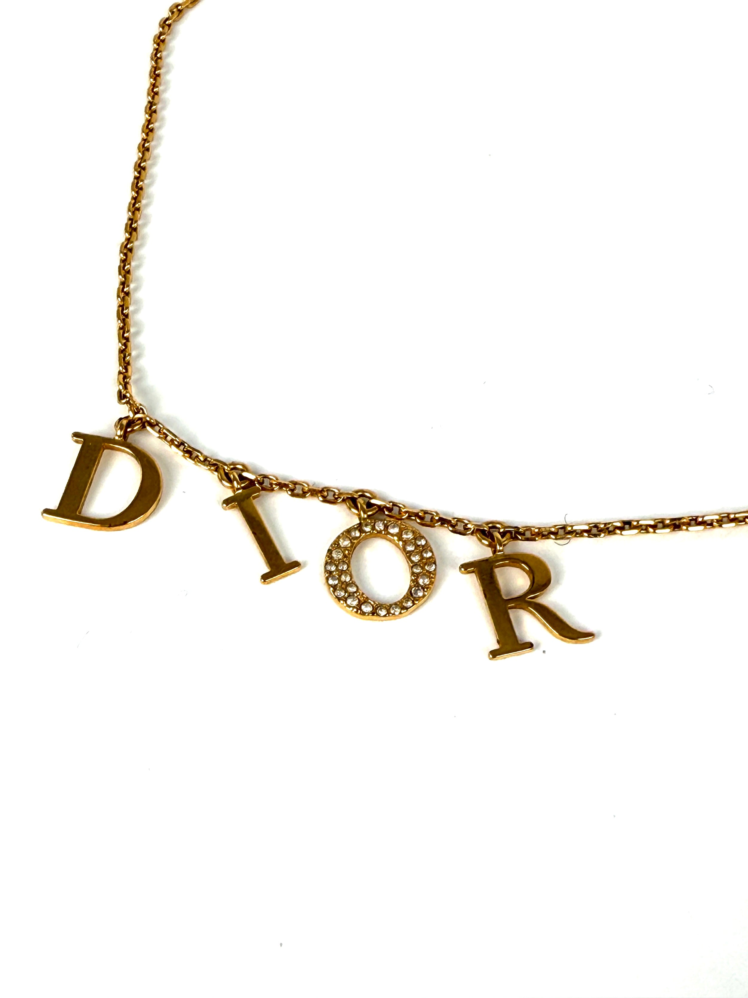 Christian Dior Dio(r)evolution Crystal Gold Tone Necklace