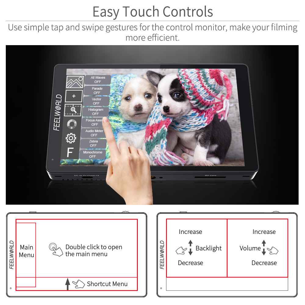 FEELWORLD F7 PRO 7 Inch 3D LUT Touchscreen DSLR Camera Field