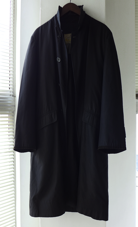 1960s Vintage Aquascutum Black Silk Coat ENGLAND ヴィンテージ英国