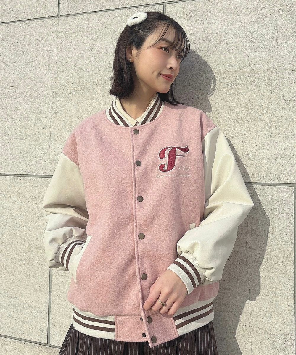 バックロゴ刺繍スタジャン/F i.n.t [52AD02j011] | F i.n.t公式通販サイト