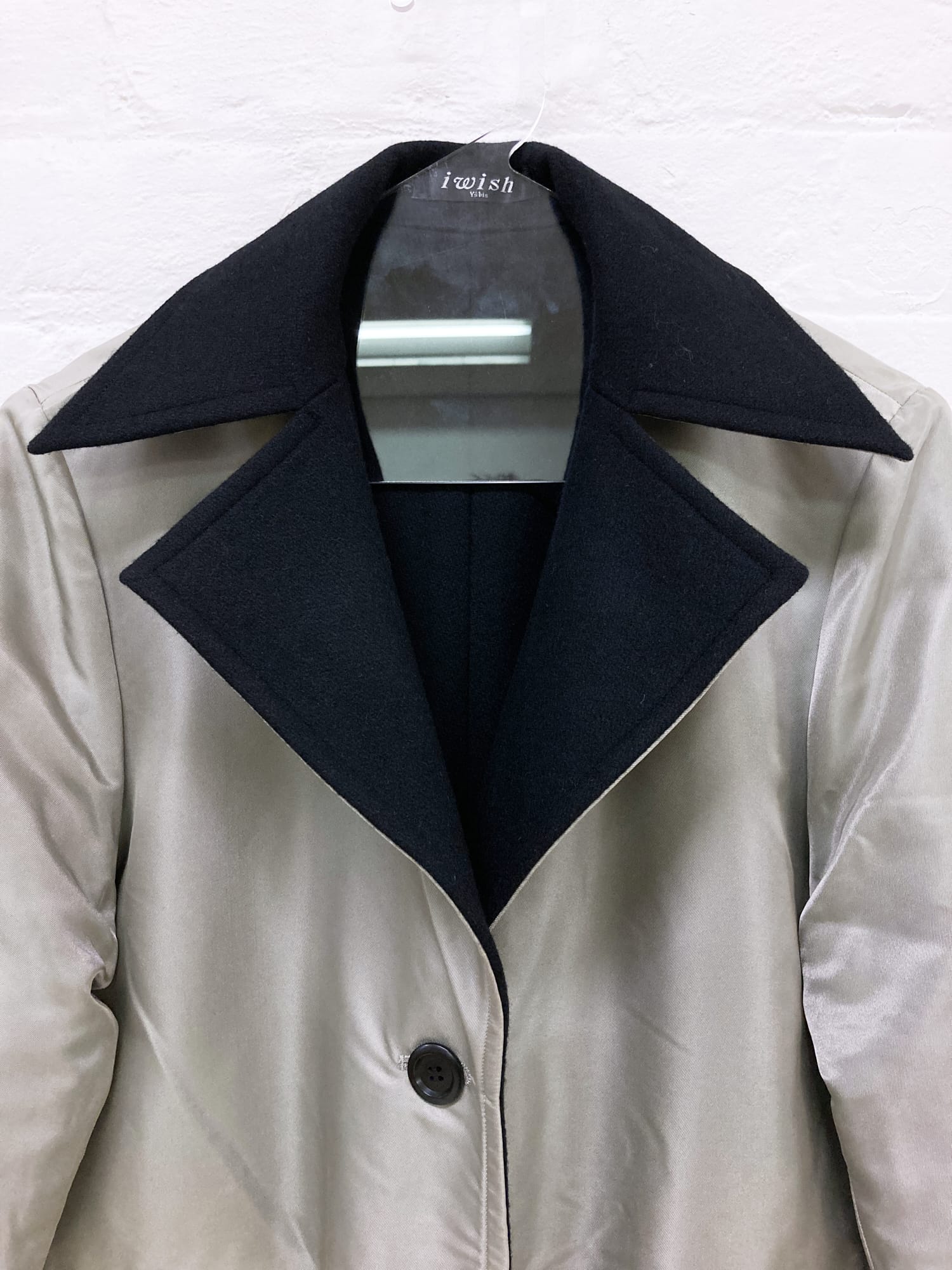 I Wish Y's Bis Yohji Yamamoto 1990s reversible black silver wool