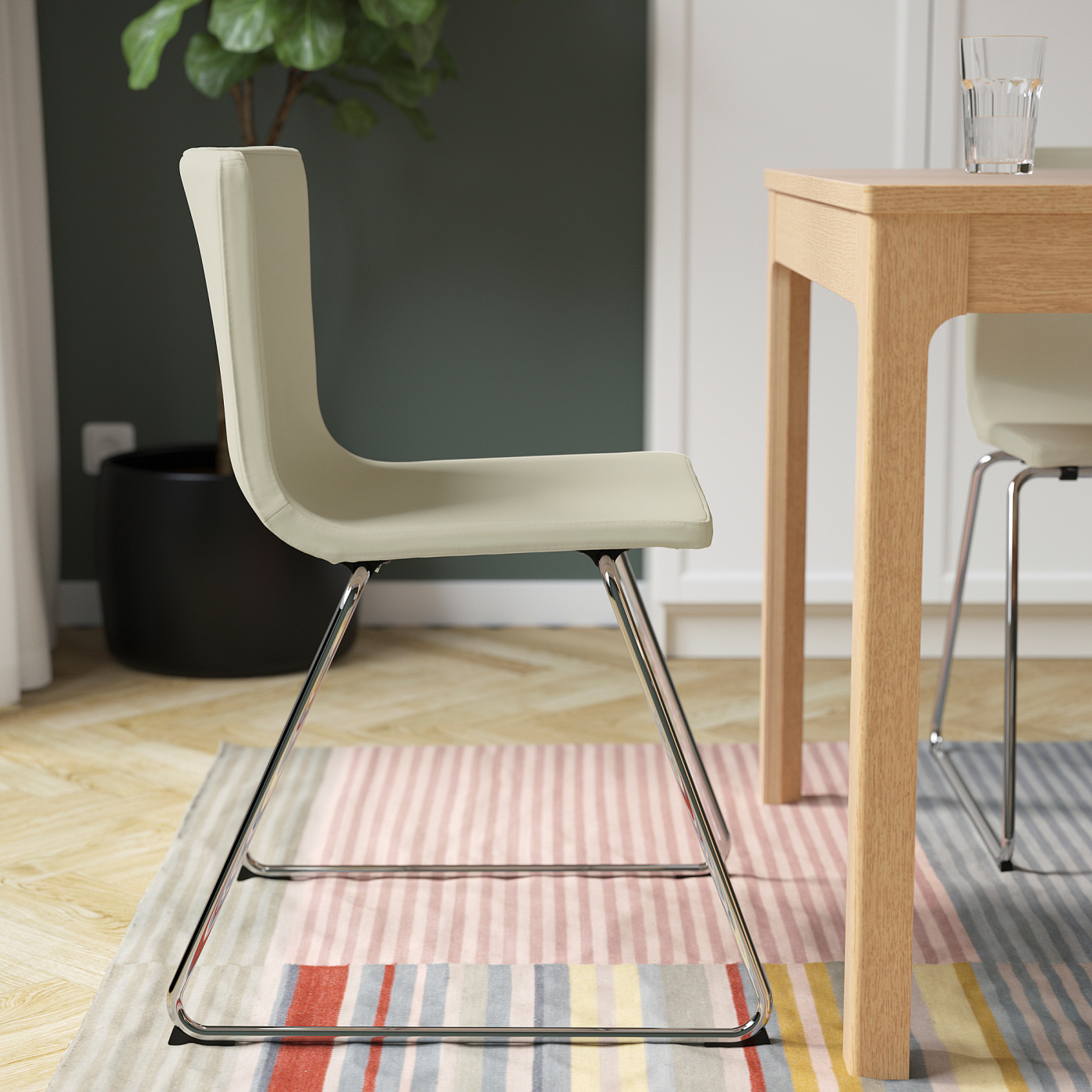 BERNHARD chair chrome-plated/Mjuk white - IKEA
