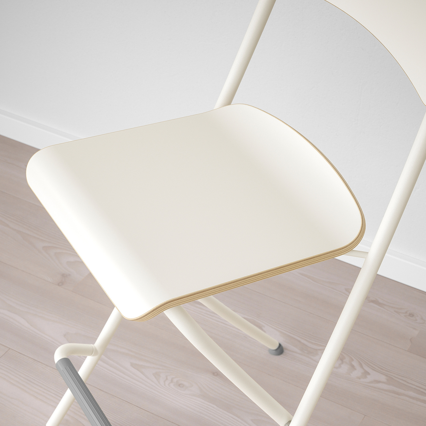 FRANKLIN bar stool with backrest, foldable counter height white