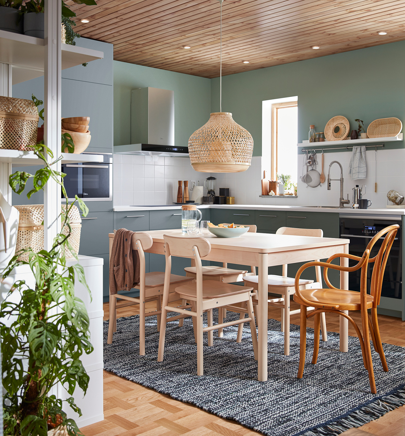 RÖNNINGE extendable table birch - IKEA