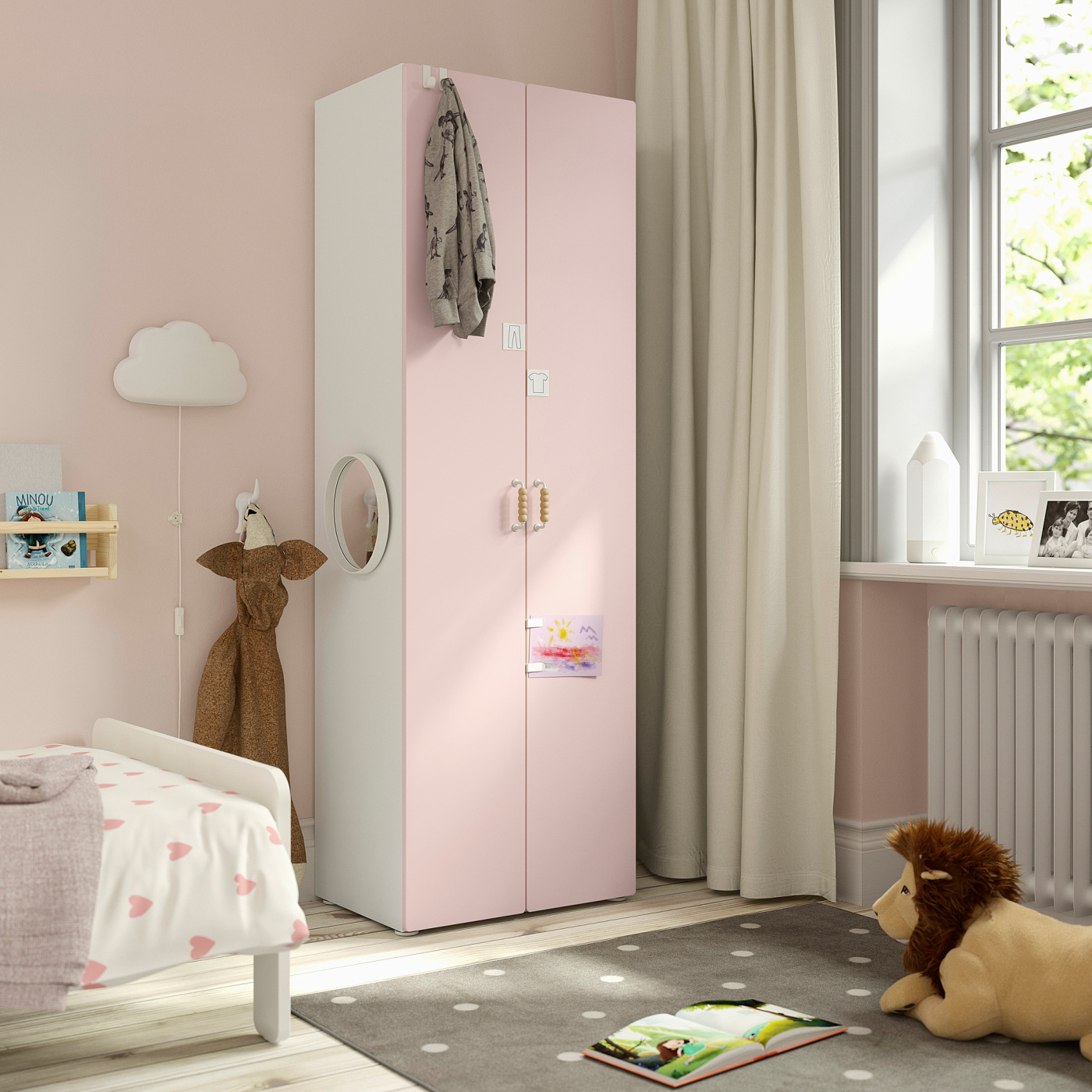 SMÅSTAD wardrobe white/pale pink - IKEA