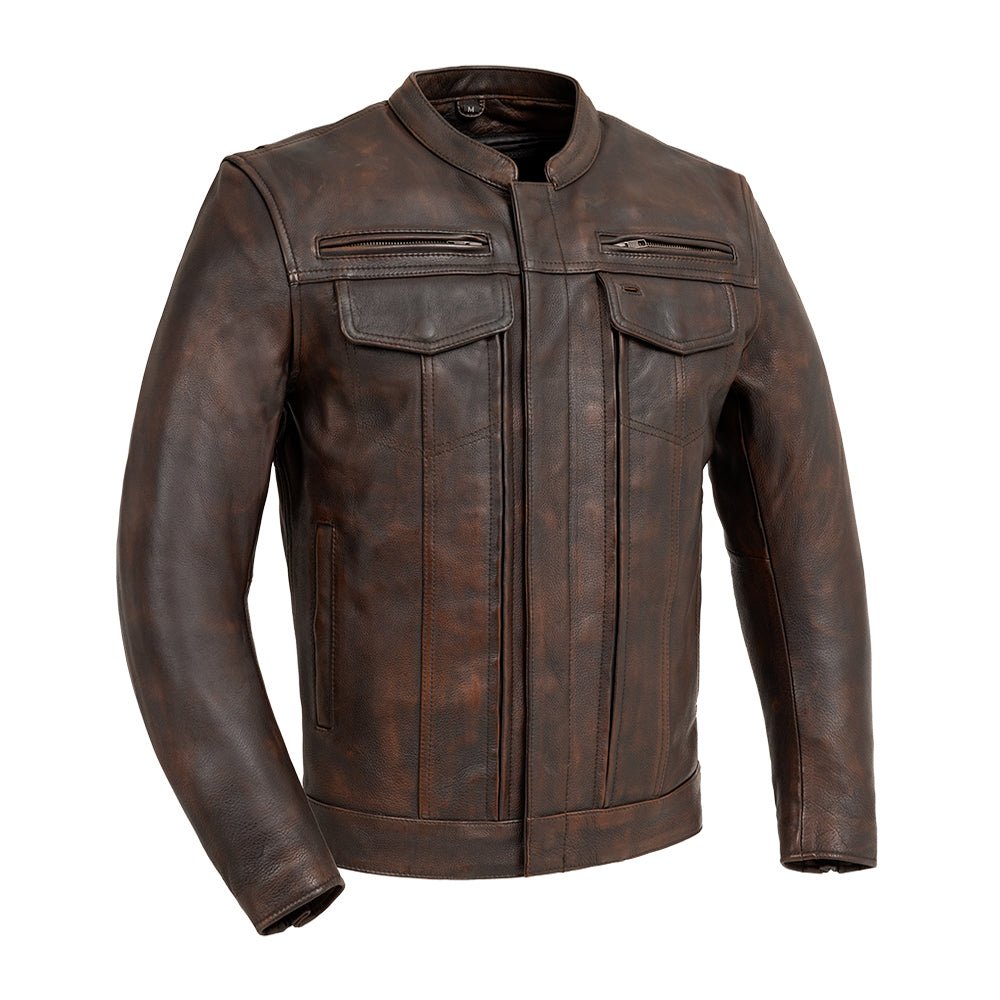 Raider Men's Motorcycle Leather Jacket - First MFG Co