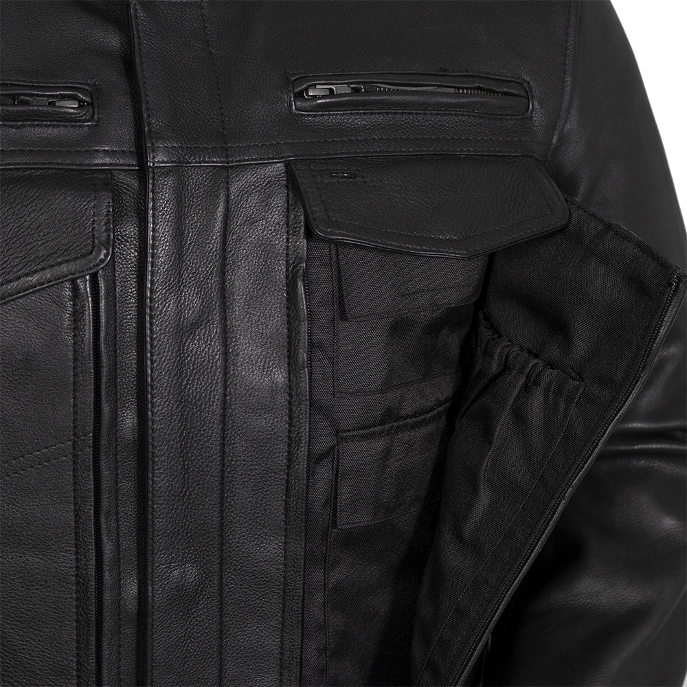 Raider Men's Motorcycle Leather Jacket - First MFG Co