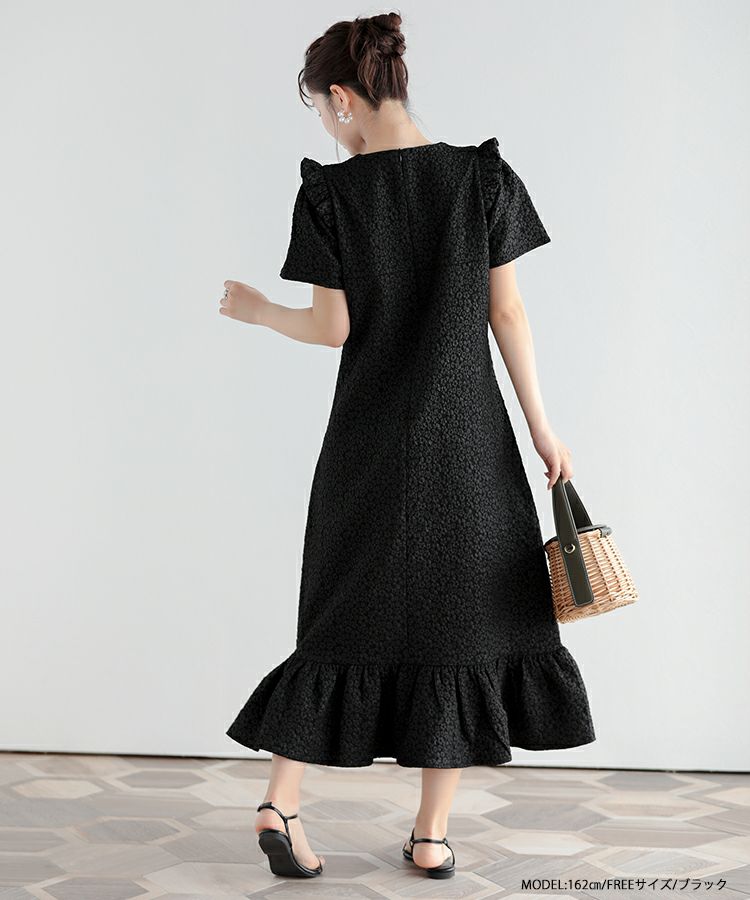 ZOZO限定商品】フラワージャガードロングワンピース【宅配便】 | Fit more