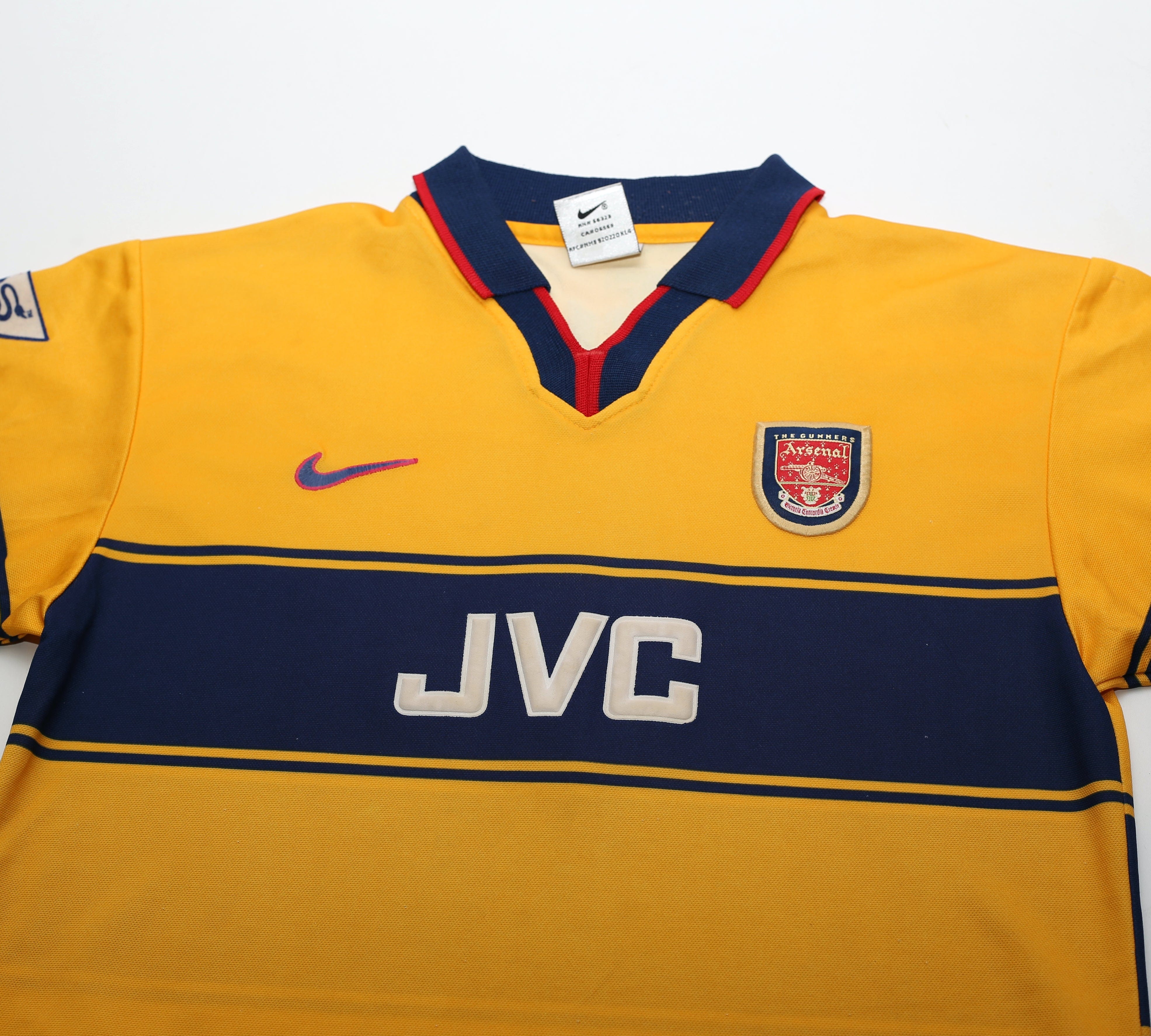 1997/99 Anelka #9 Arsenal Nike Away Football Shirt | Size XLB