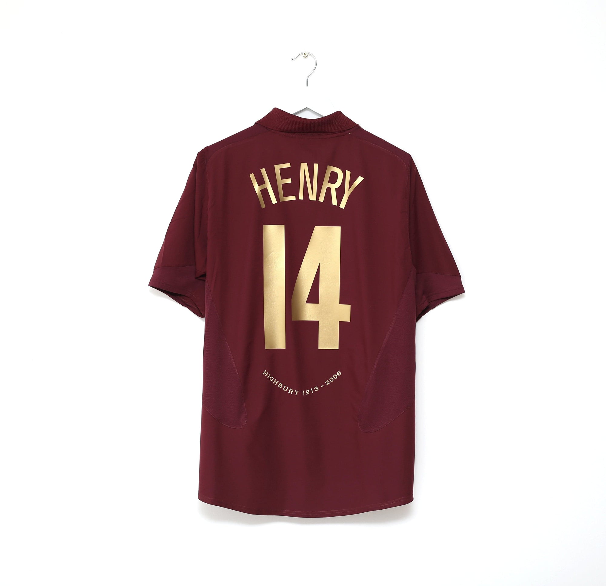 2005/06 HENRY #14 Arsenal Vintage Nike UCL Home Football Shirt