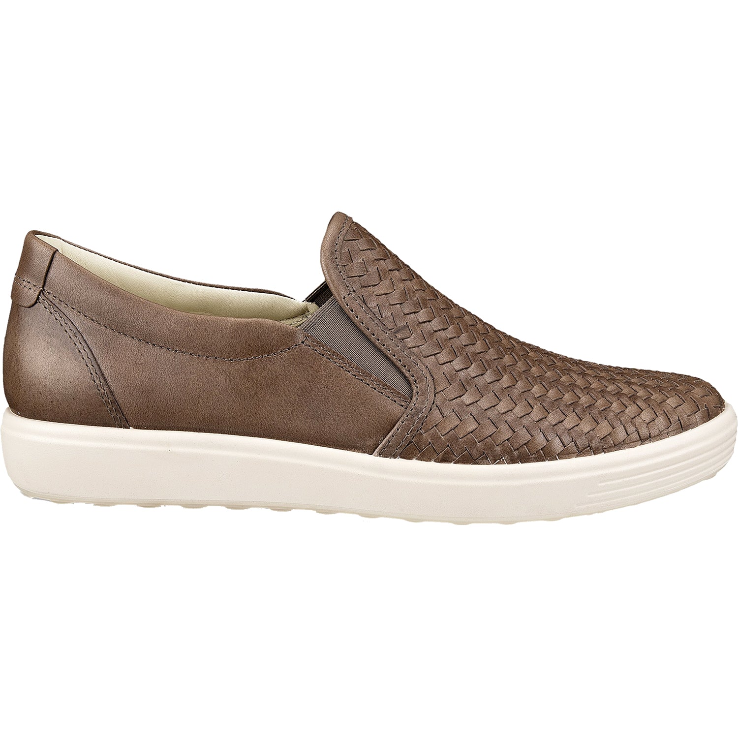 Women's Ecco Soft 7 Woven Slip-On Taupe Leather – Footwear etc.