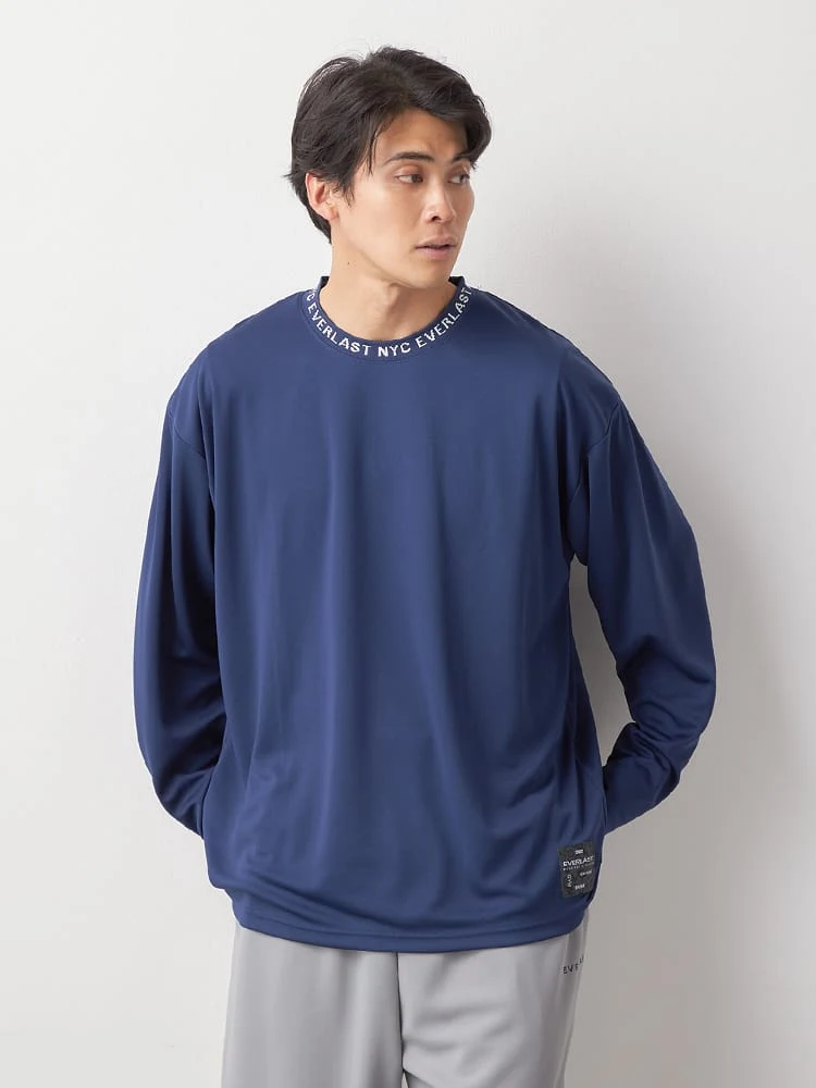 ネイビー 【EVERLAST(エバーラスト)】バックプリントロングTシャツ
