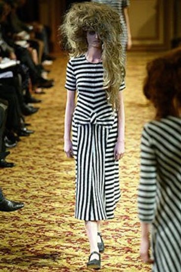 my first Commes des Garcons! b/w striped top, coming up empty