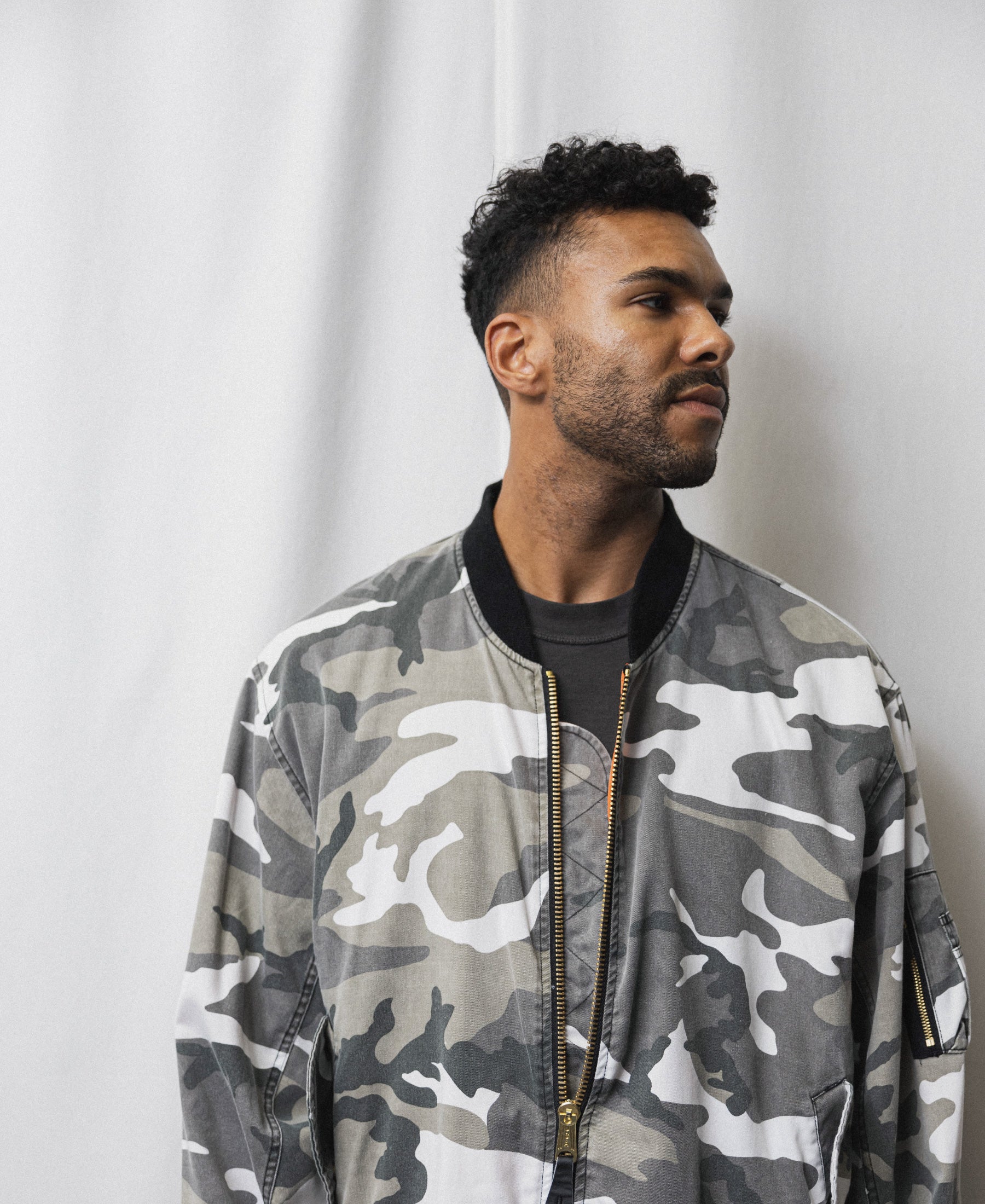 NEW | NON-PADDED VINTAGE WASH BOMBER JACKET | BLACK – F.M.C.D.
