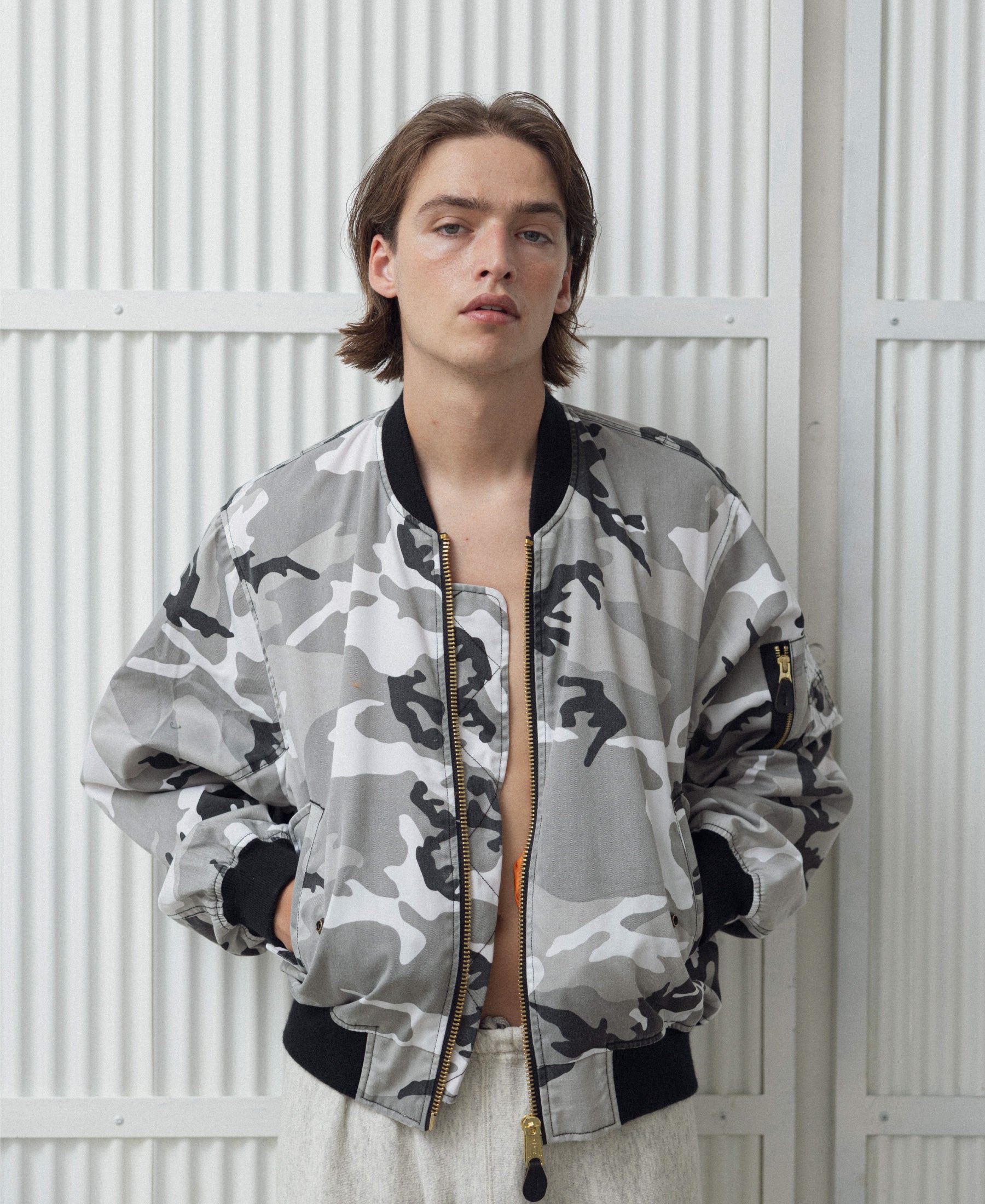 NEW | NON-PADDED VINTAGE WASH BOMBER JACKET | BLACK – F.M.C.D.