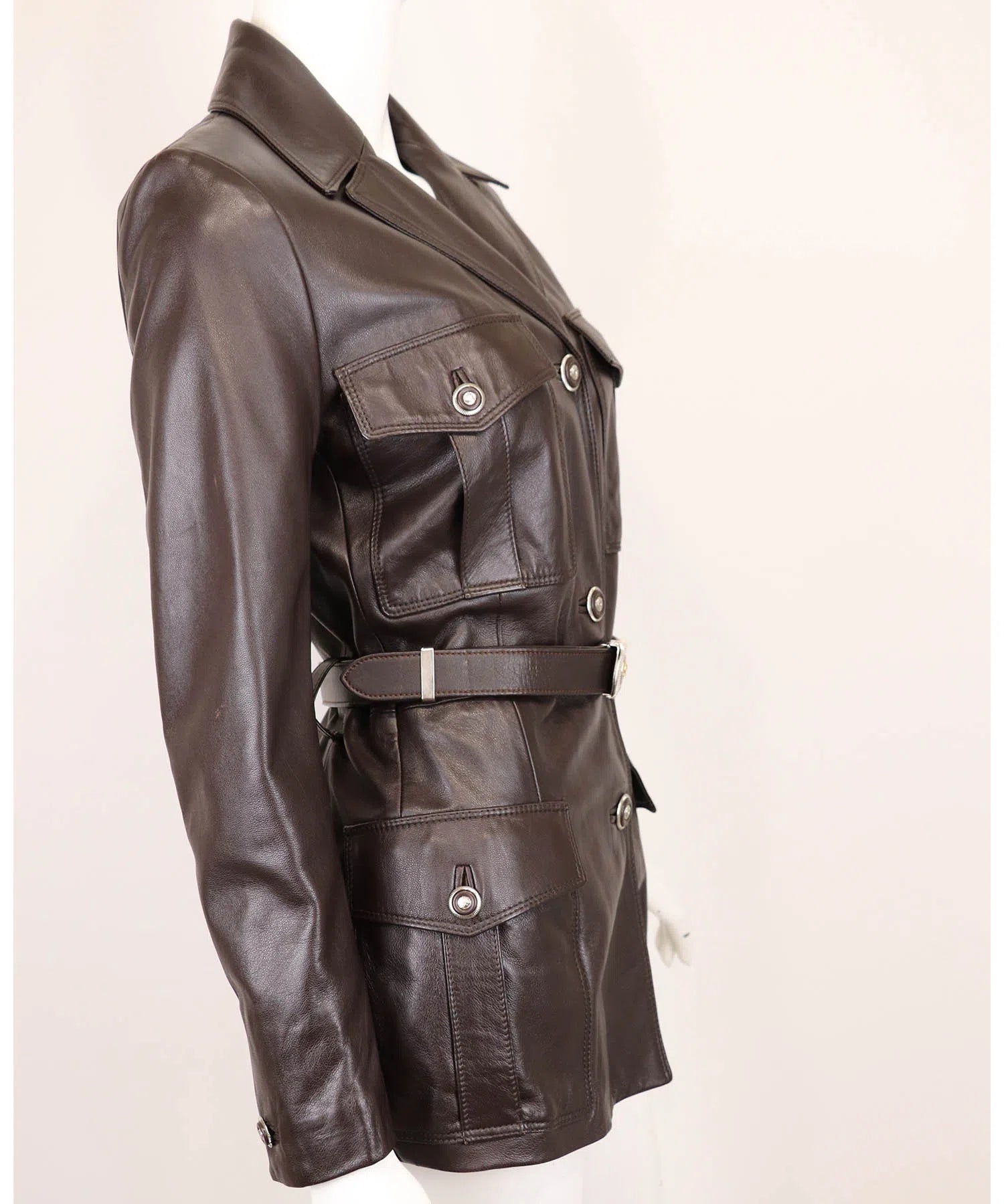 Istante by Versace Leather Jacket - Foxy Couture Carmel
