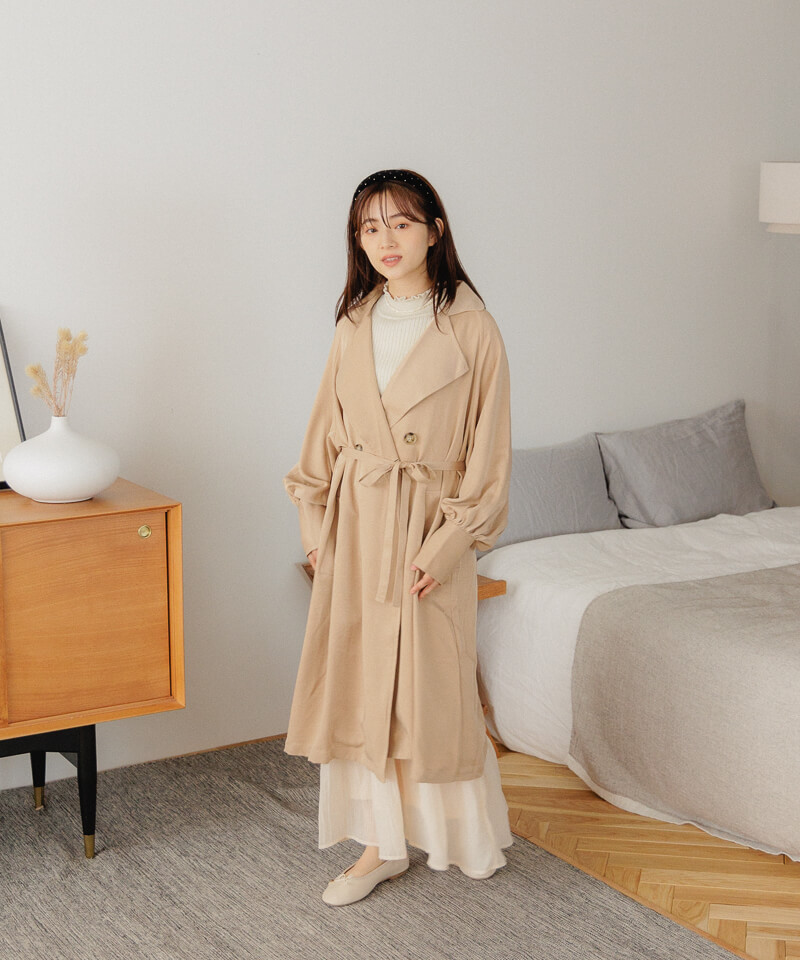 60%OFF】loosely trench coat～ﾙｰｽﾞﾘｰﾄﾚﾝﾁｺ-ﾄ | flower／フラワー公式通販