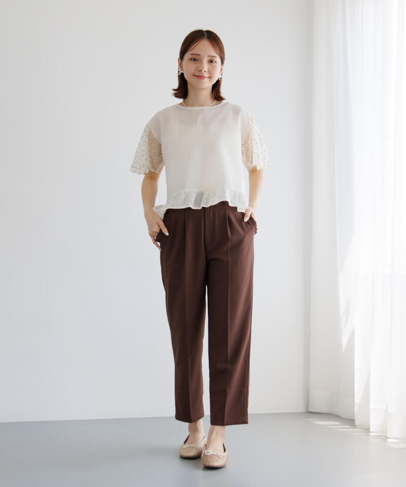 50%OFF】smoky tapered pants2～ｽﾓｰｷｰﾃｰﾊﾟｰﾄﾞﾊﾟﾝﾂ2 | flower／フラワー