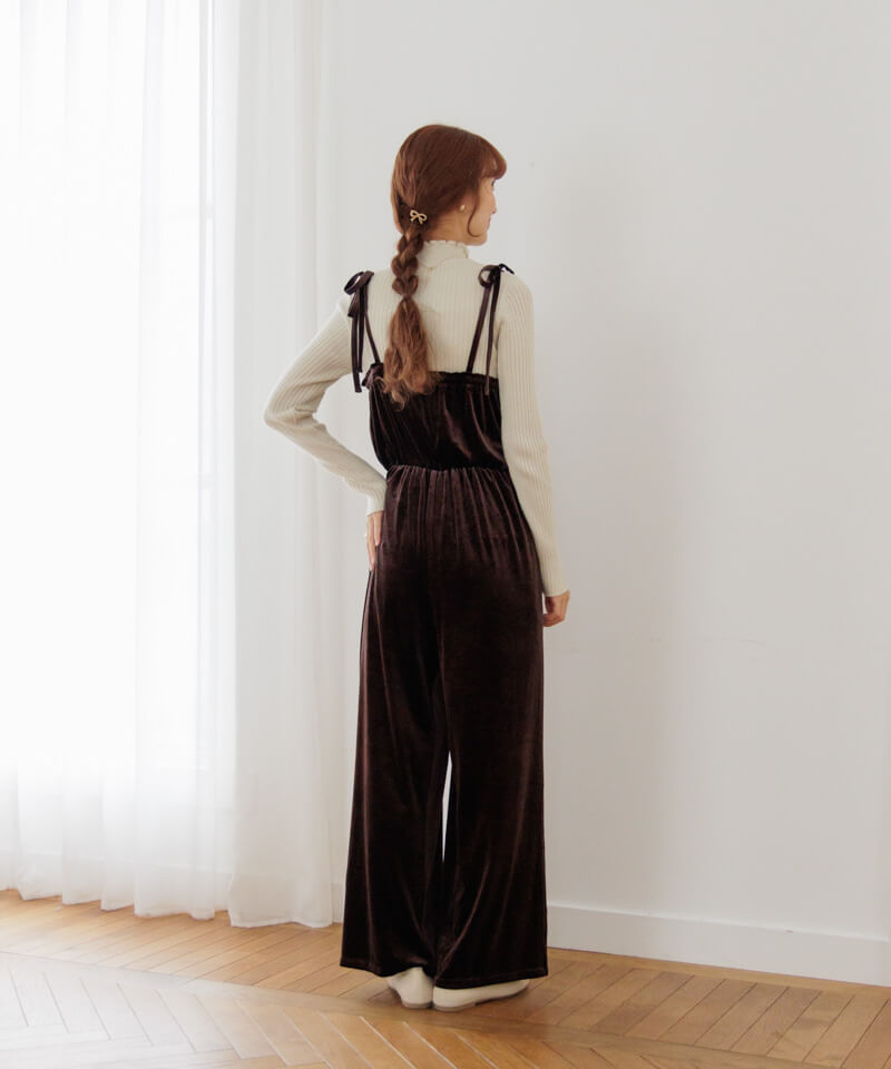 60%OFF】2way velour rompers～ﾂｰｳｪｲﾍﾞﾛｱﾛﾝﾊﾟｰｽ | flower／フラワー