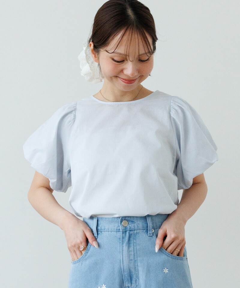 30%OFF】feminine puff blouse4～ﾌｪﾐﾆﾝﾊﾟﾌﾌﾞﾗｳｽ4 | flower／フラワー