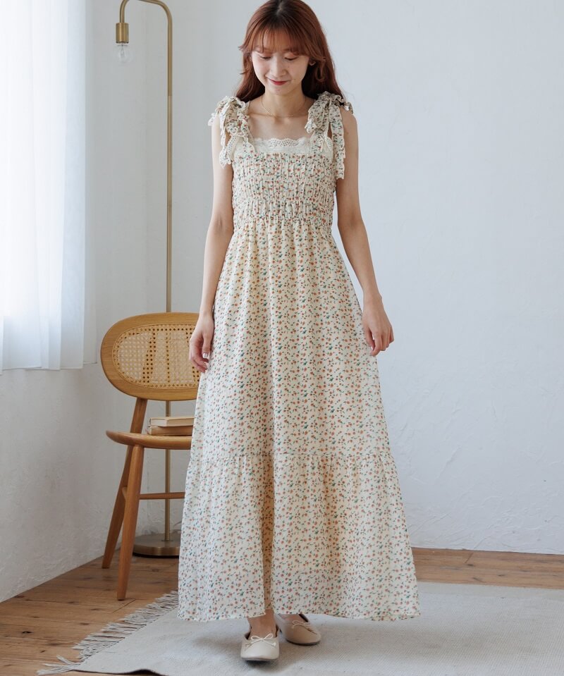 20%OFF】floral cami onepiece～ﾌﾛｰﾗﾙｷｬﾐﾜﾝﾋﾟｰｽ | flower／フラワー