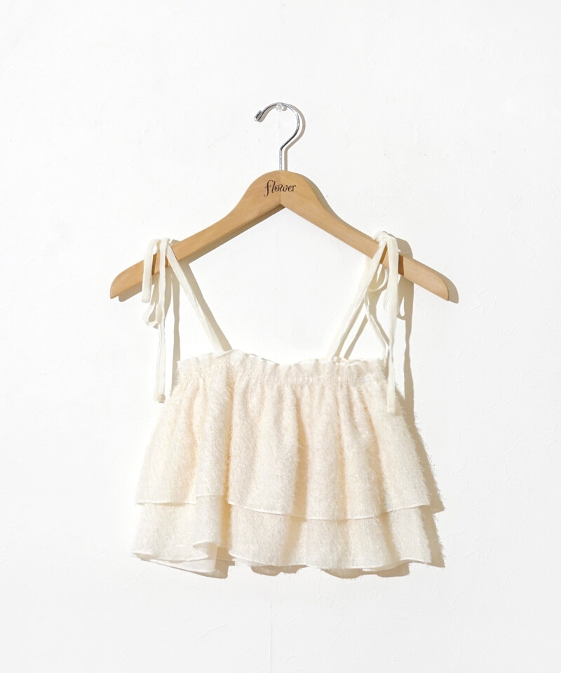 40%OFF】shaggy frill bustier～ｼｬｷﾞｰﾌﾘﾙﾋﾞｽﾁｪ | flower／フラワー公式通販