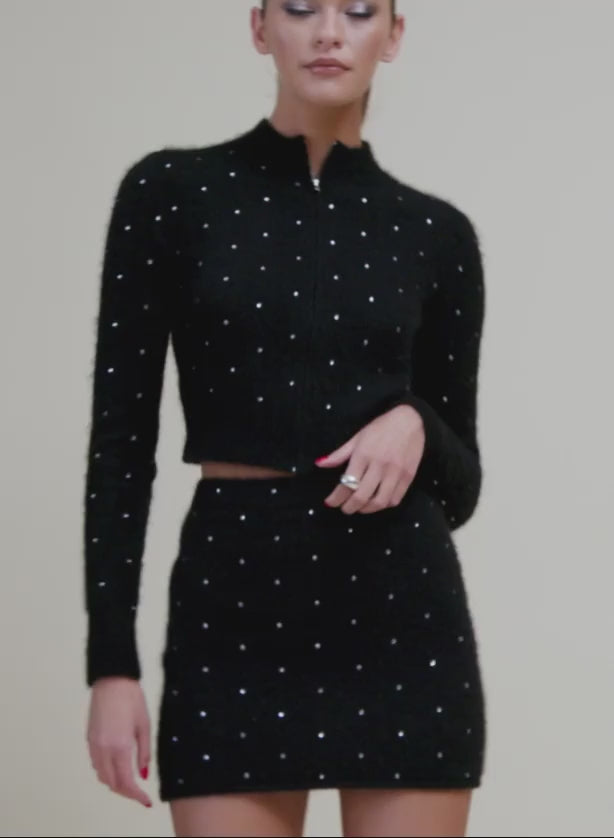 Black Cashmere Mini Skirt | Fleur du Mal