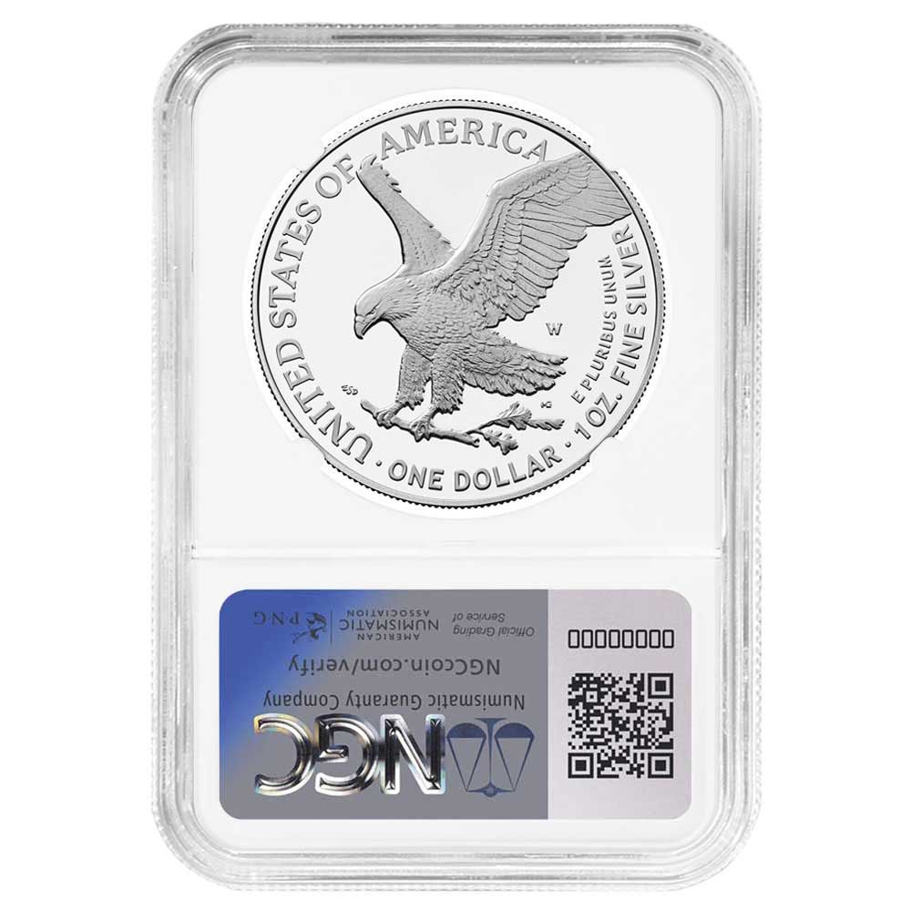 2025-W Silver Eagle Laser Engrave Privy NGC PF70 Advanced Release