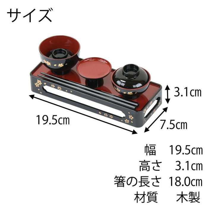 略式御霊具膳 黒 内朱 蒔絵 桜 6.5寸 | お仏壇のはせがわ公式通販
