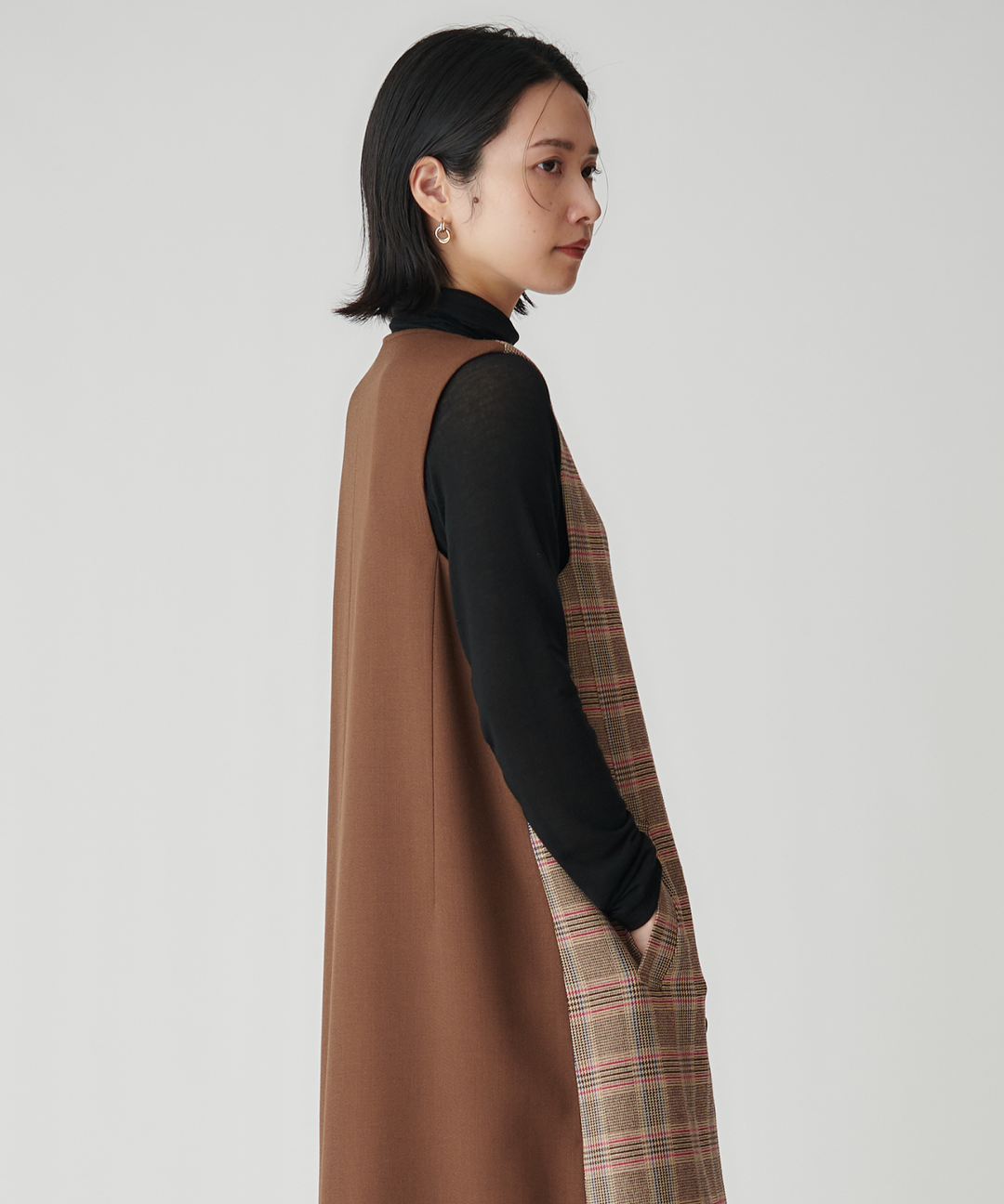 カシミアシルクシアージャージタートルネックトップス – FACE SANS FARD