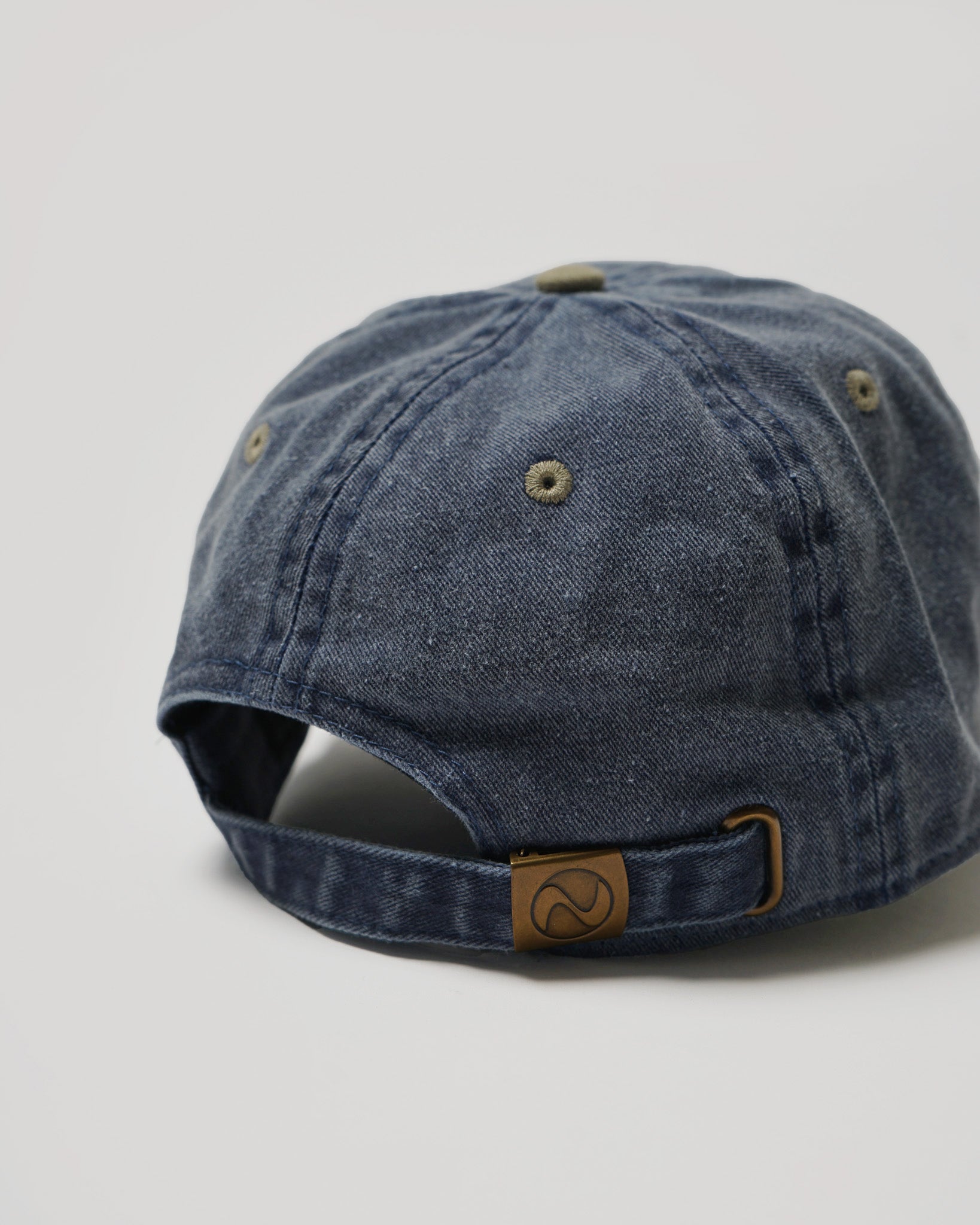 Washed Cotton 6-Panel Cap / Blue x Khaki – Front General Store