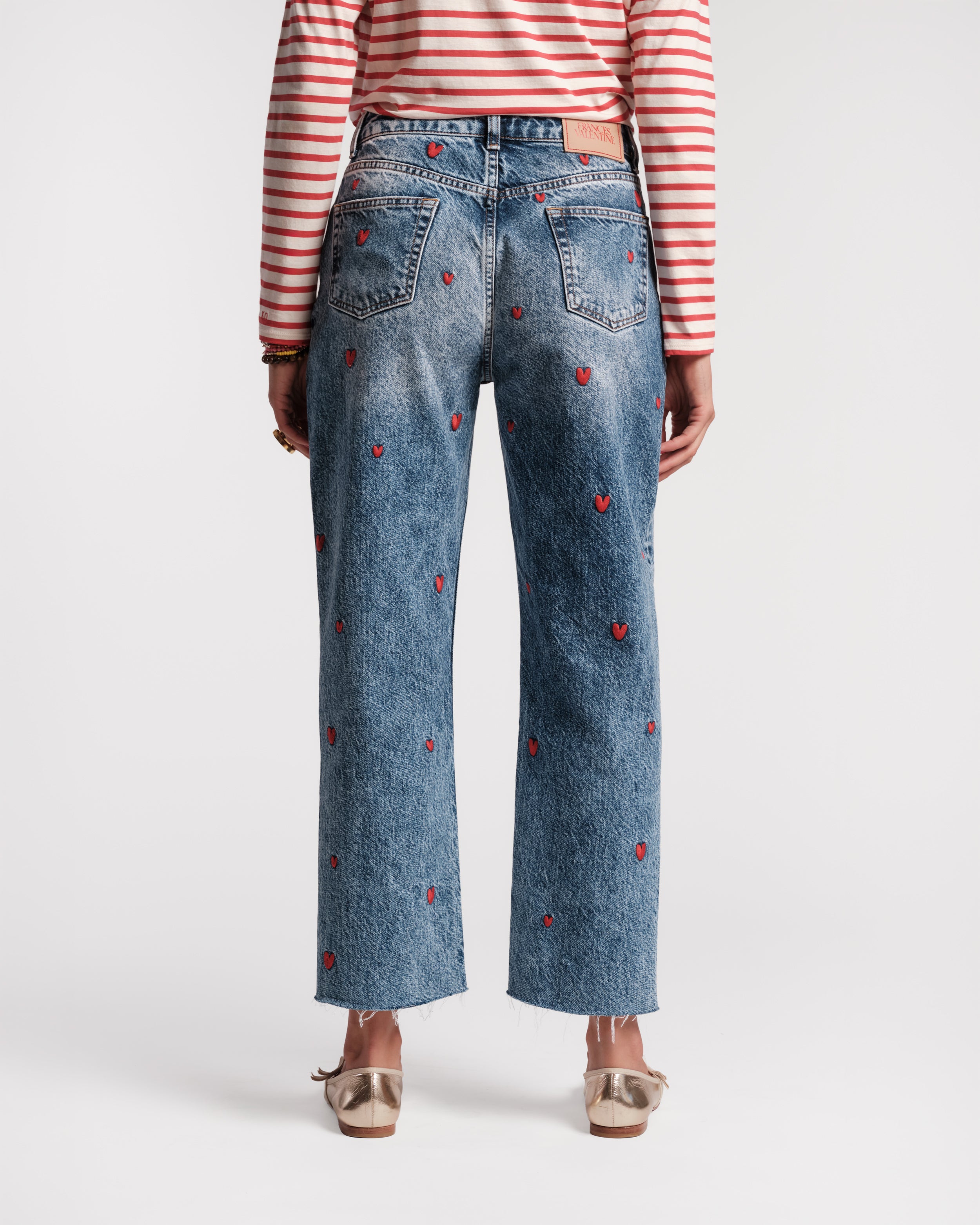 Andy Sweetheart Jean - Heart Embroidery – Frances Valentine