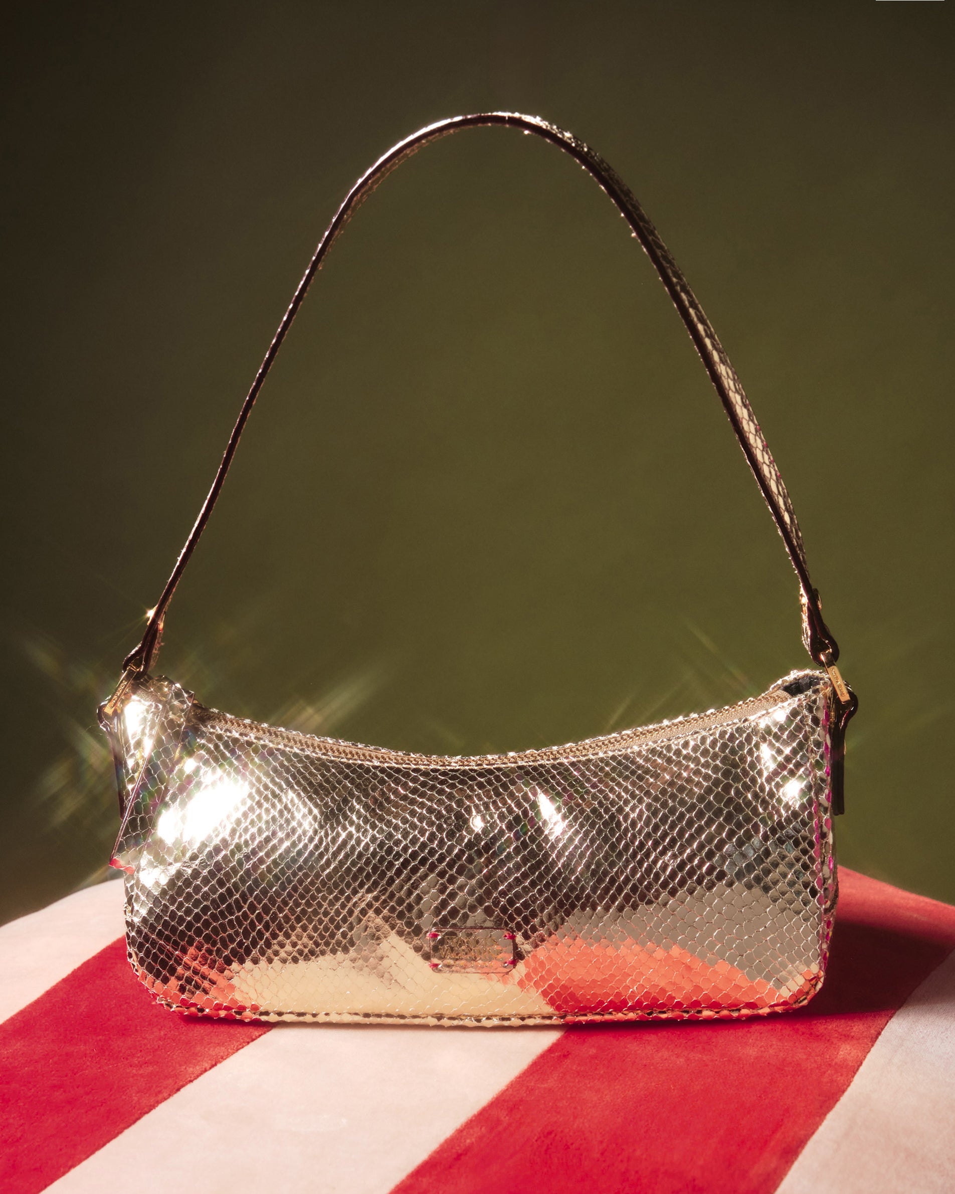 Mia Metallic Snake Leather - Gold – Frances Valentine