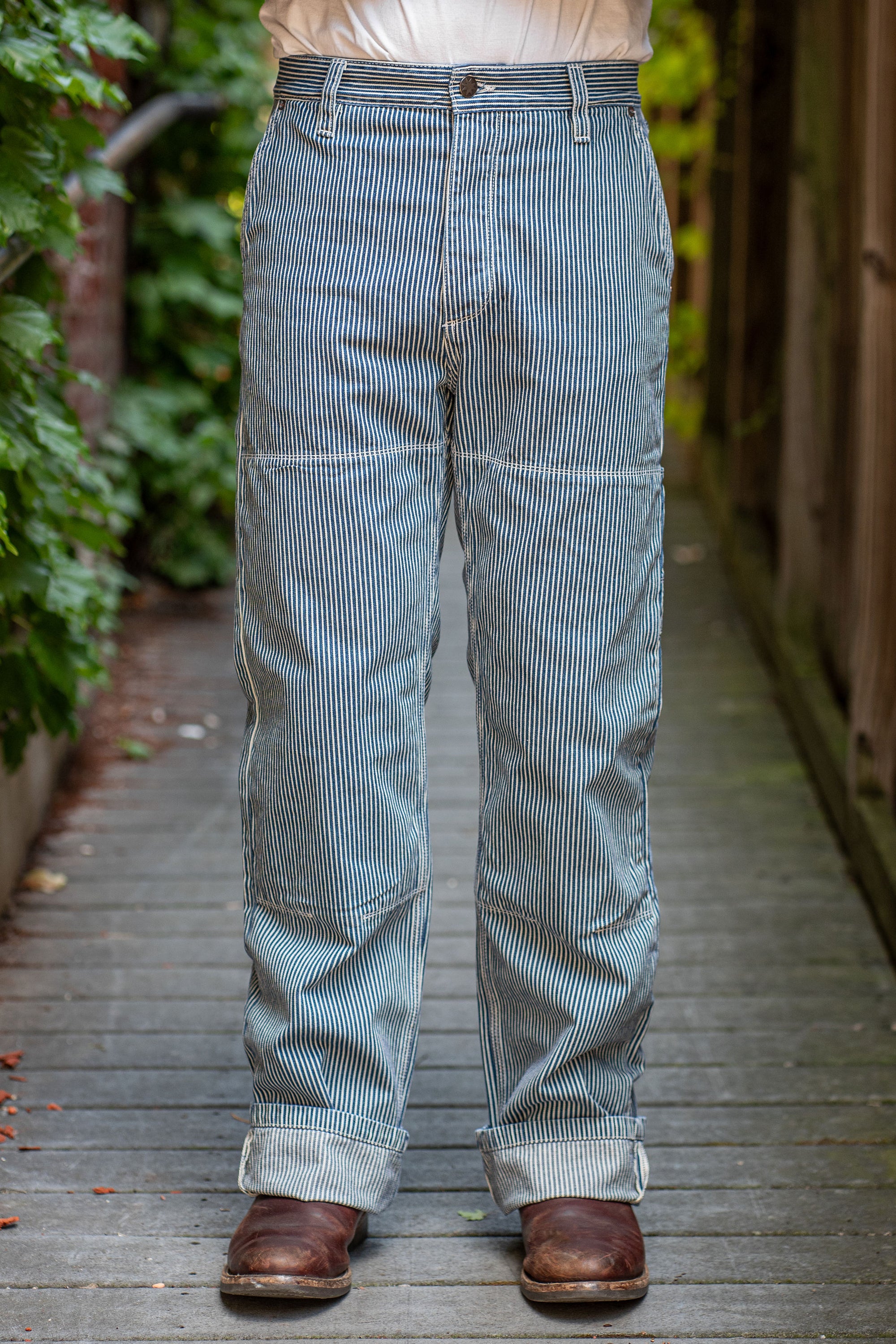 Freenote Cloth Ortega Pant - Indigo Stripe - Franklin & Poe