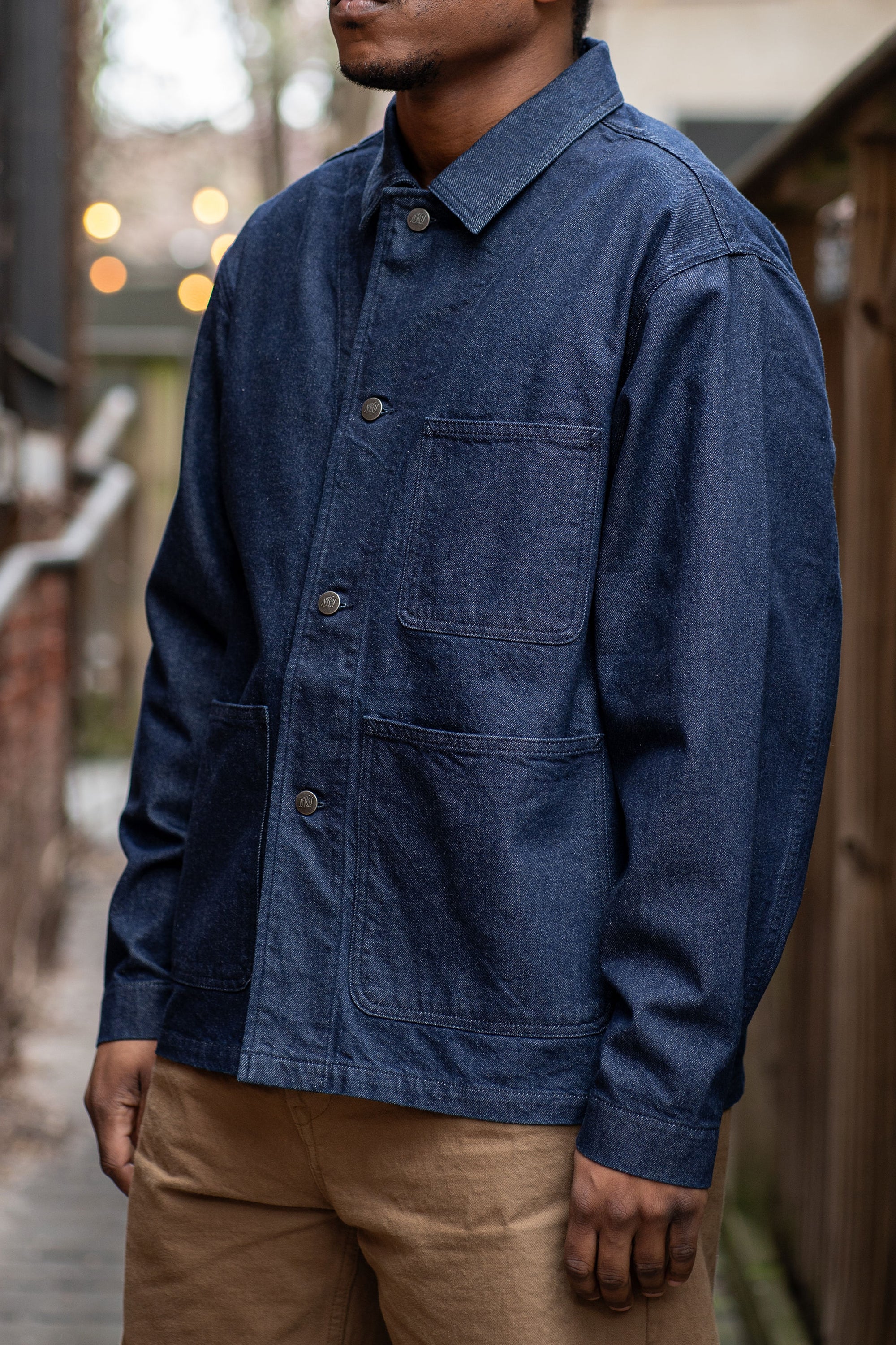 Knickerbocker Factory Denim Chore Coat - Dark Indigo - Franklin & Poe
