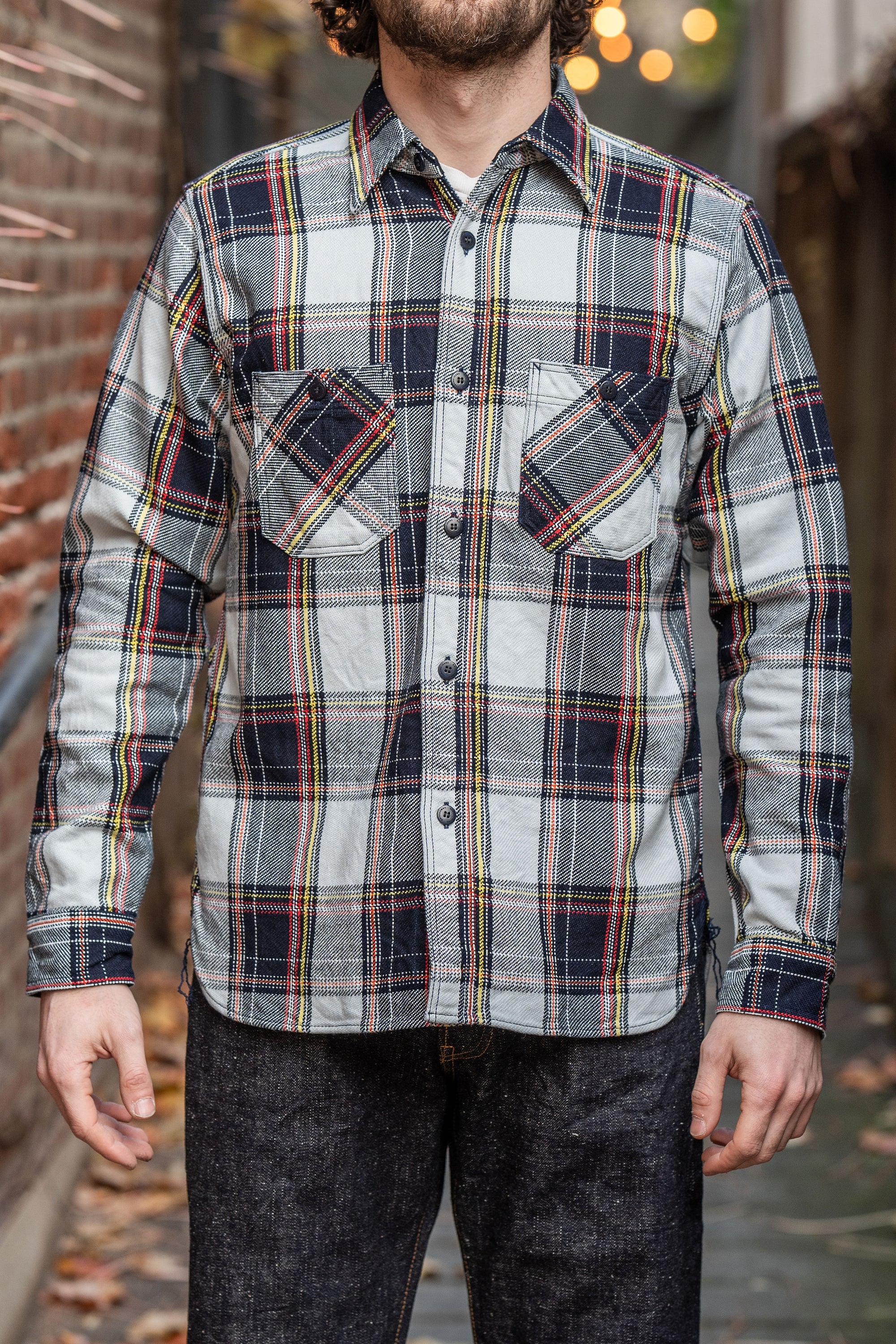 Samurai SIN24-03W Rope Dyed Flannel Shirt - Indigo/Blue - Franklin