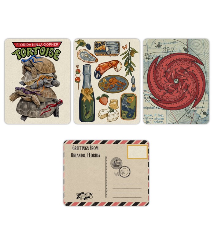 Florida Postcard Set by Freehand Goods | Artwork by V. Steiner
