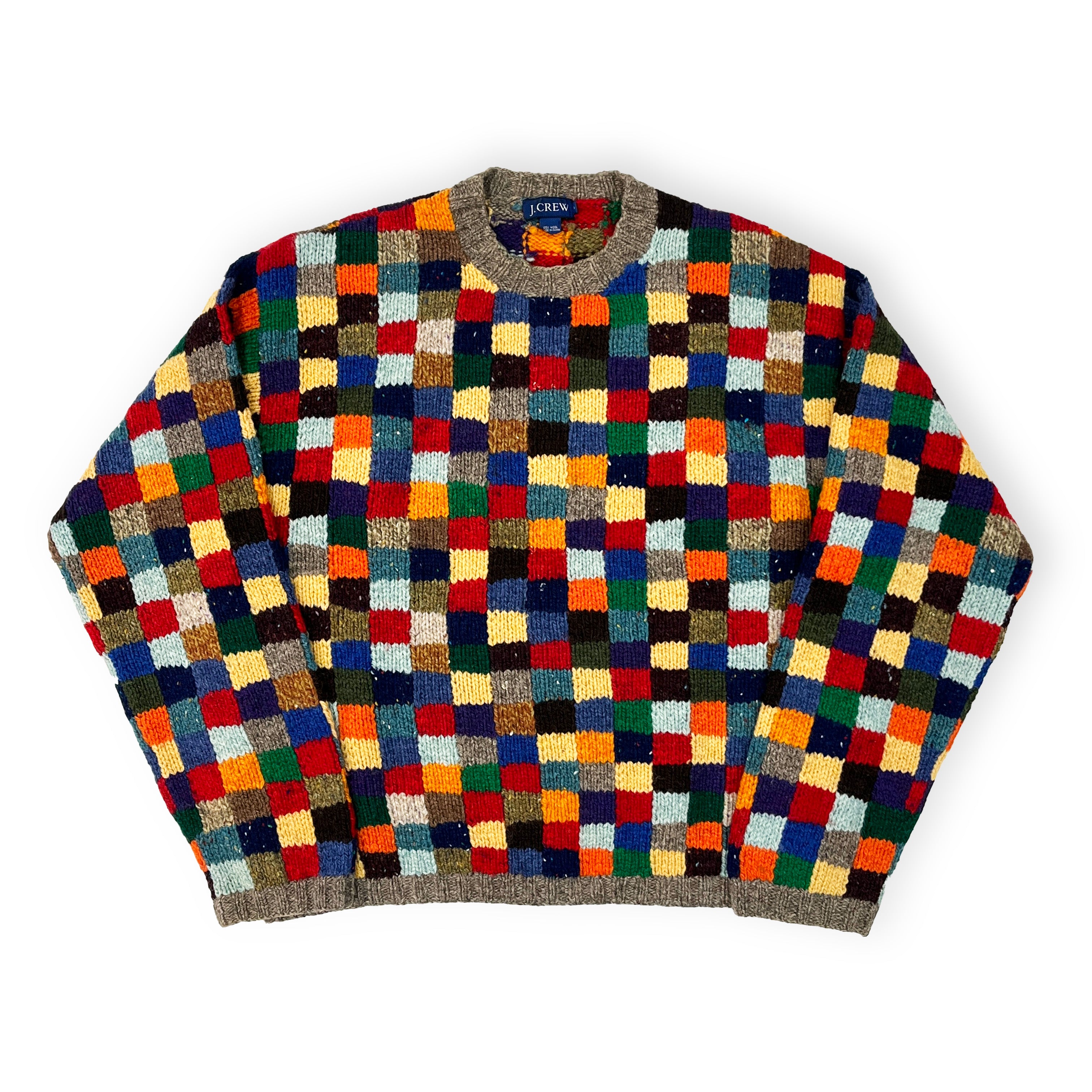 90's〜 J.CREW パッチワーク風 Sweater Size (L) – frgeek