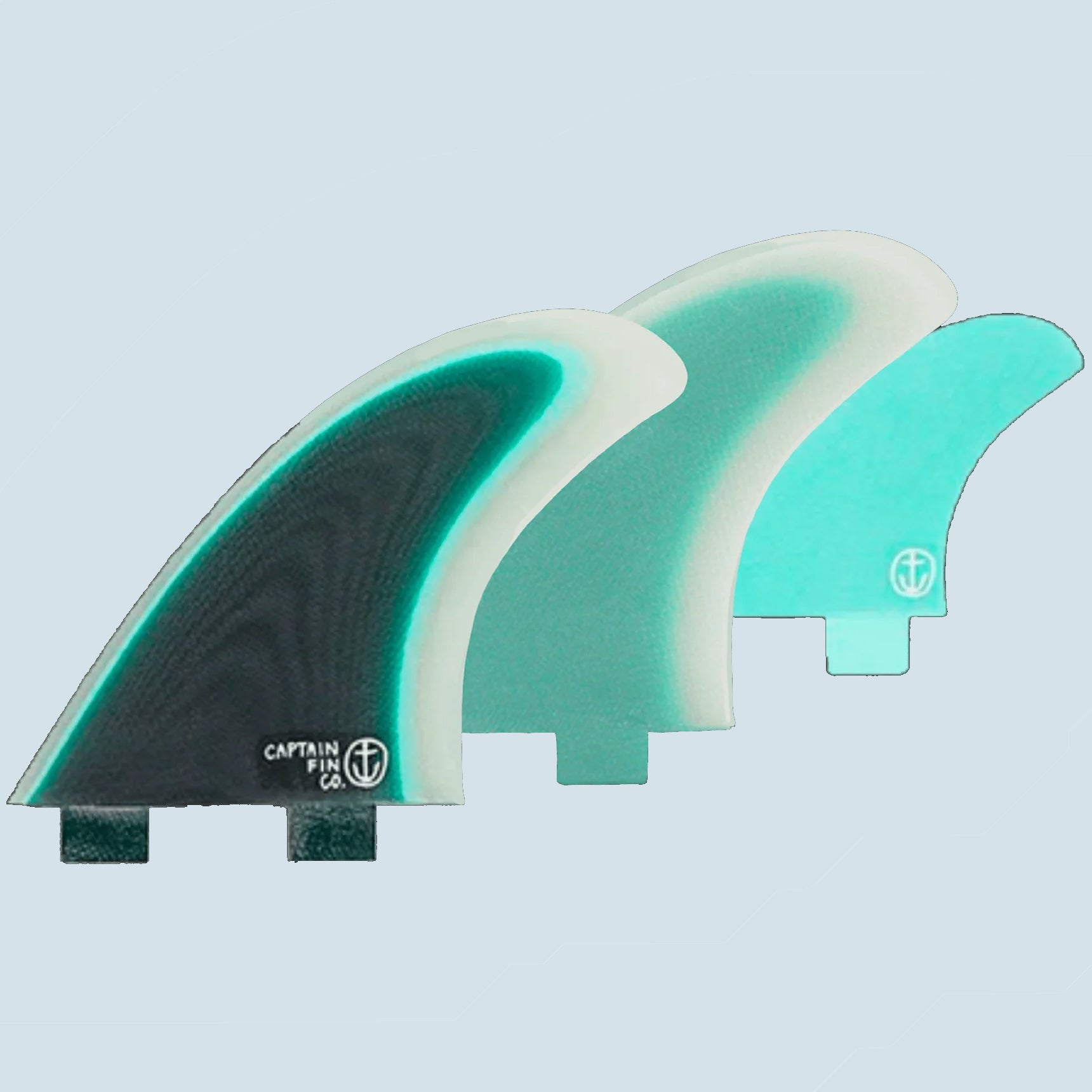 Captain Fin CF-Twin Especial 2+1 Fin Set seafoam (Two Tab