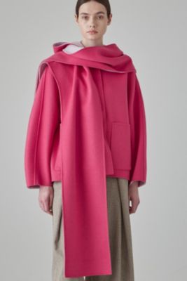 ADORE(アドーア)のカシミヤ混 2TONE リバーフードストール通販