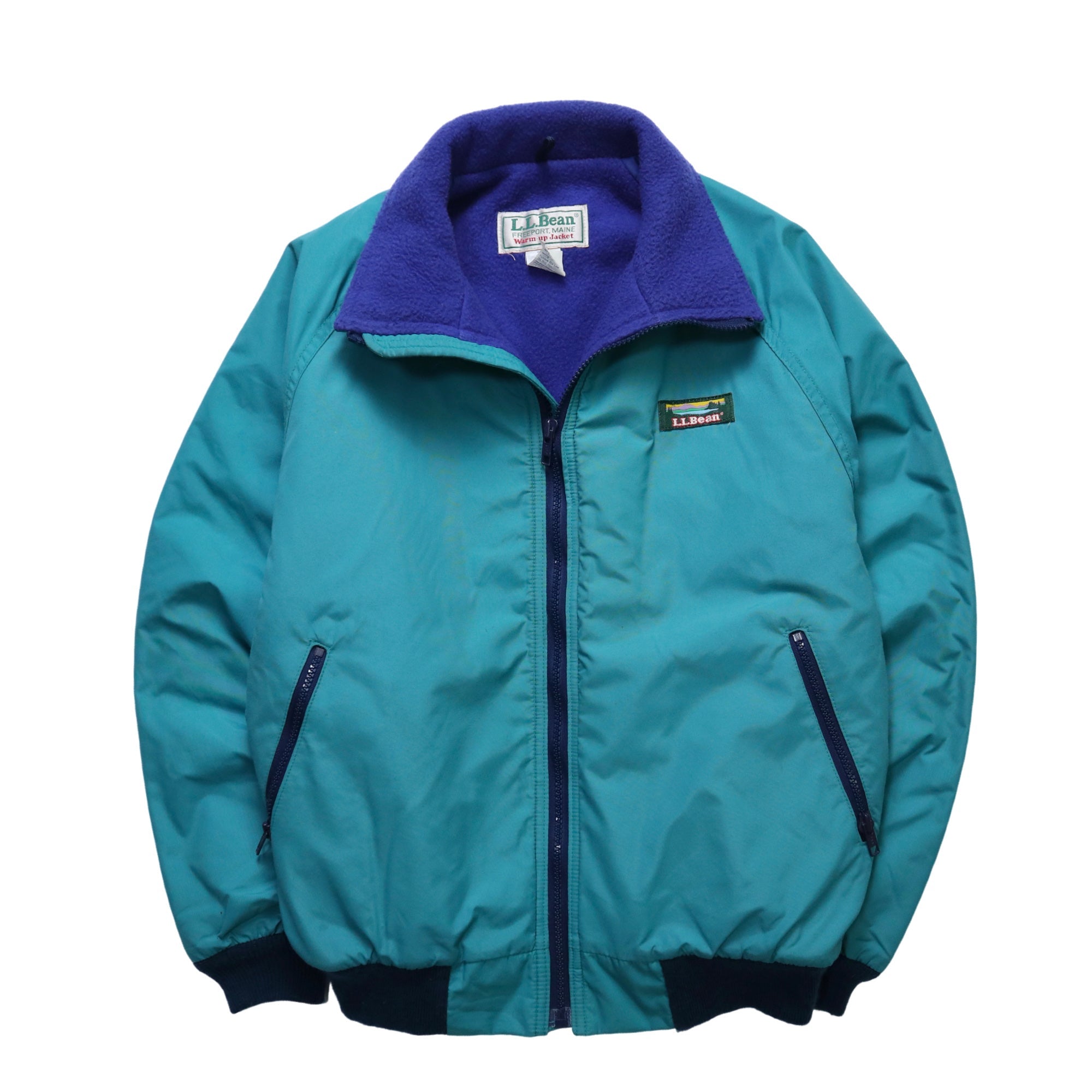 80年代 LLBean USA製 ブルーグリーン ウォームアップジャケット