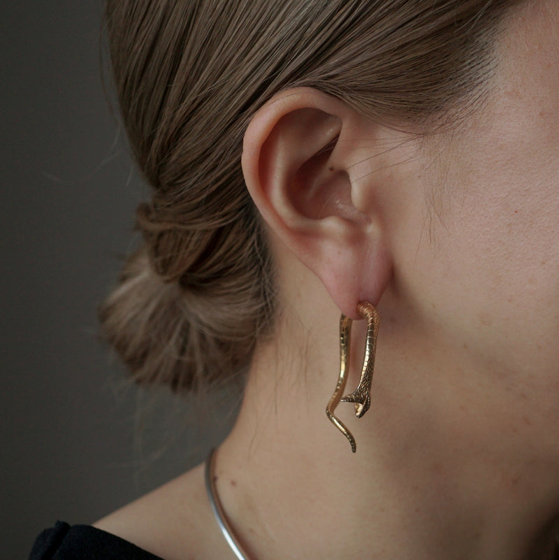 ELCAMI / Japanese rat snake Earring L (EPS-116S/G) – Fuligo