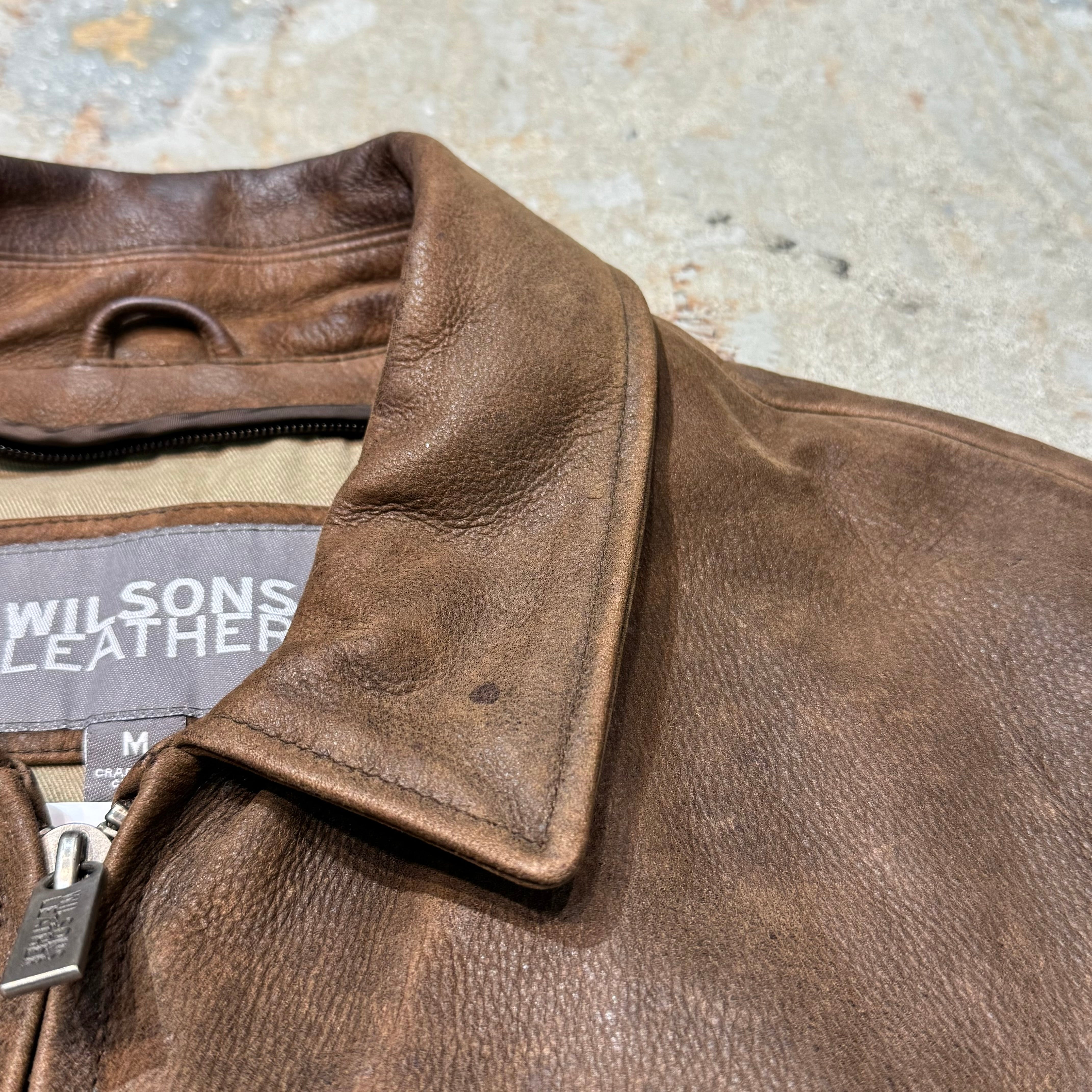 古着 WILSONS LEATHER/ ウィルソンズレザー/ ジップアップレザー